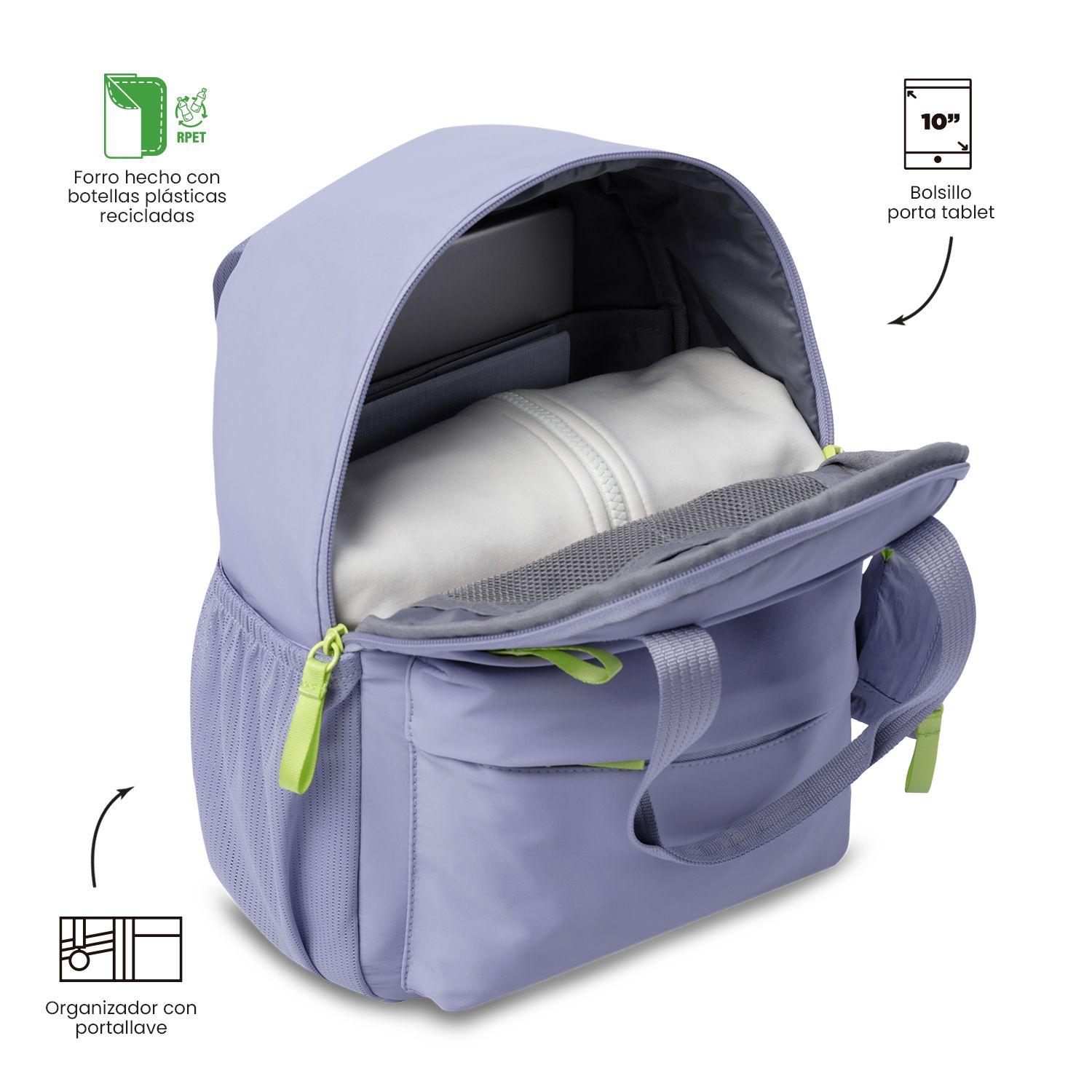 Mochila Universitaria Suzuka Morada Mujer Totto-4