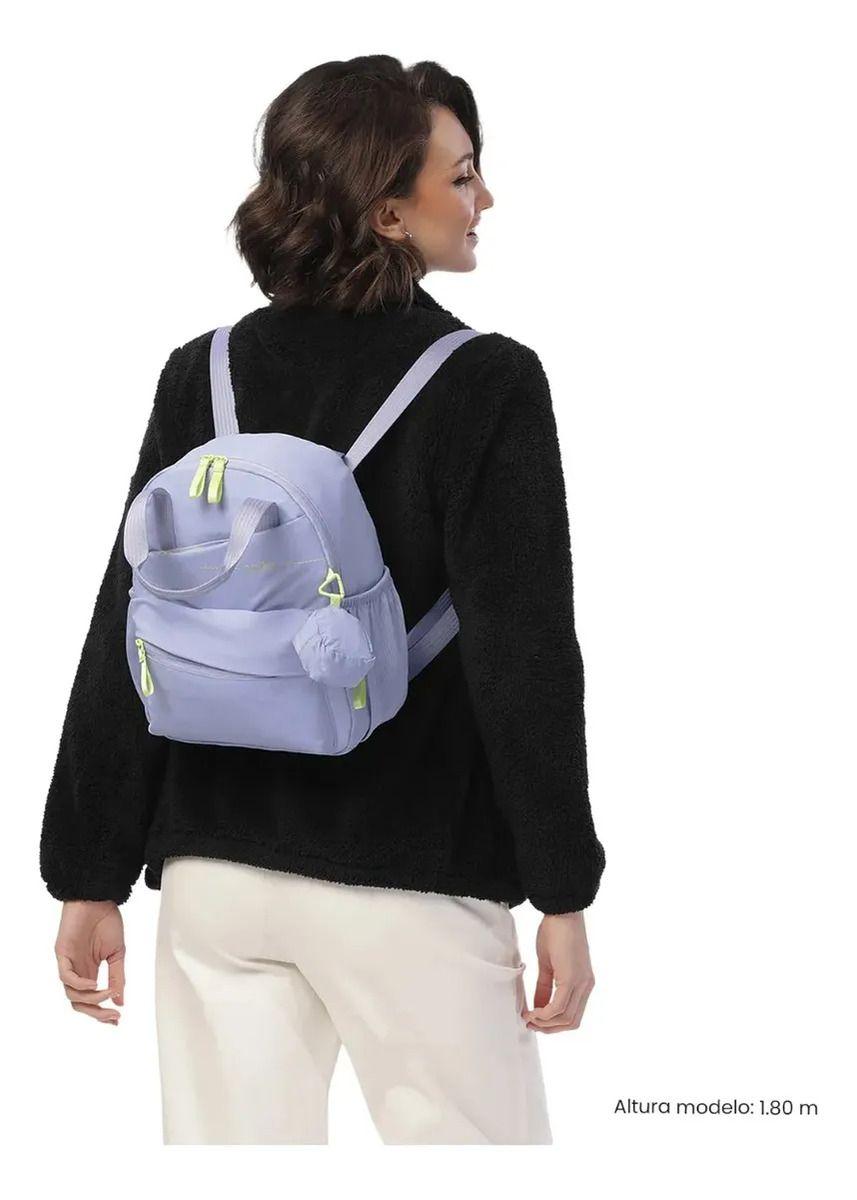 Mochila Universitario Porta Tablet 10  Suzuka Morado Mujer-1