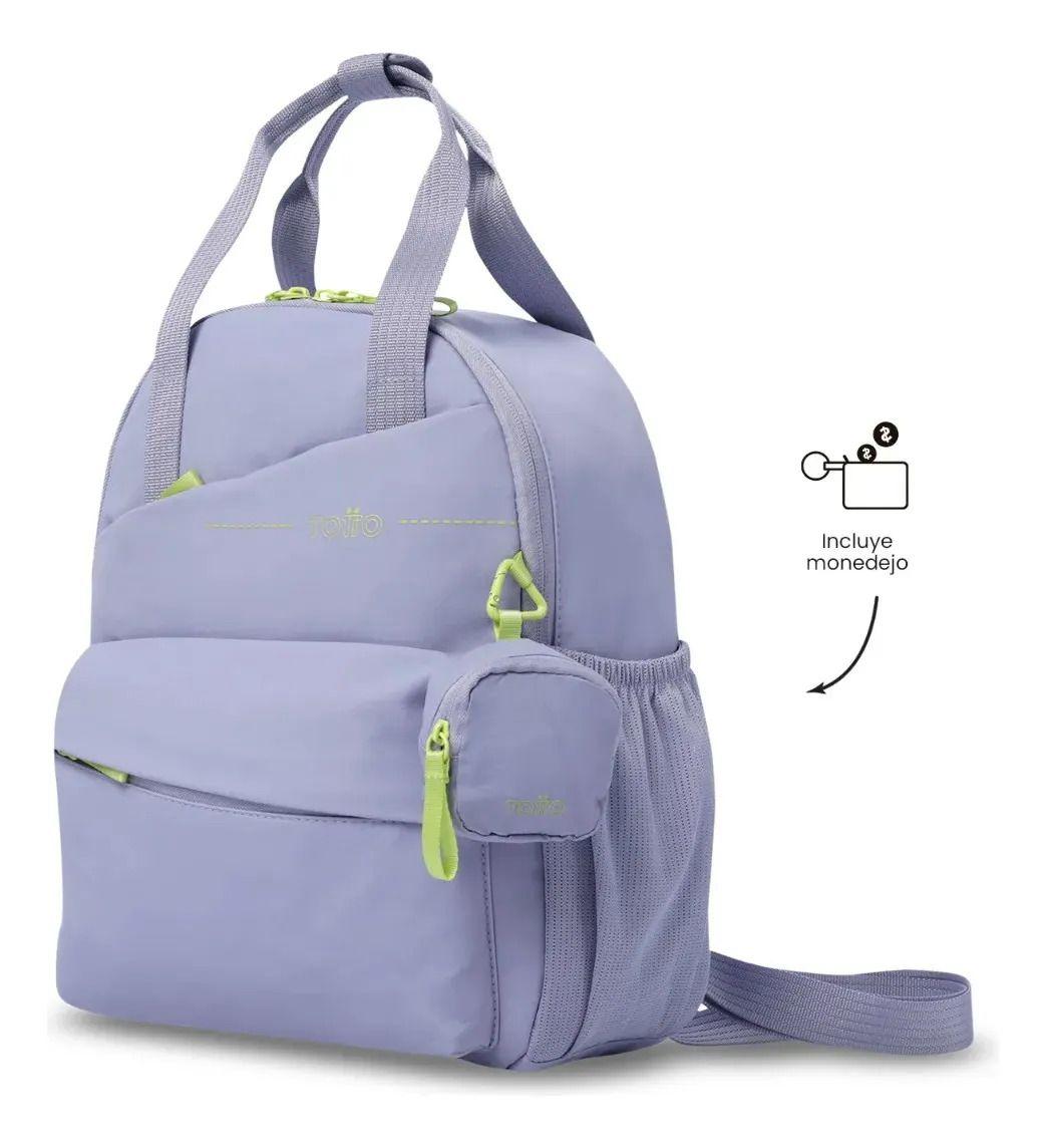 Mochila Universitario Porta Tablet 10  Suzuka Morado Mujer-5