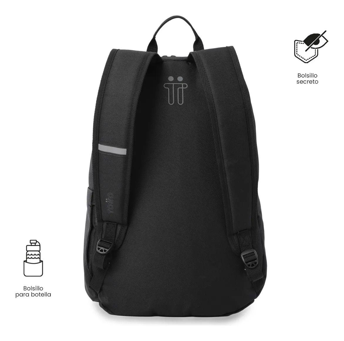 Mochila Universitario  Flint Negro-3