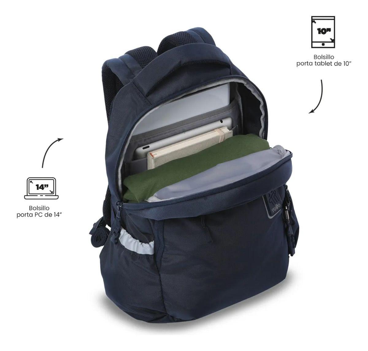 Mochila Universitario Misisipi 2.0 Porta Pc 14  Azul-4