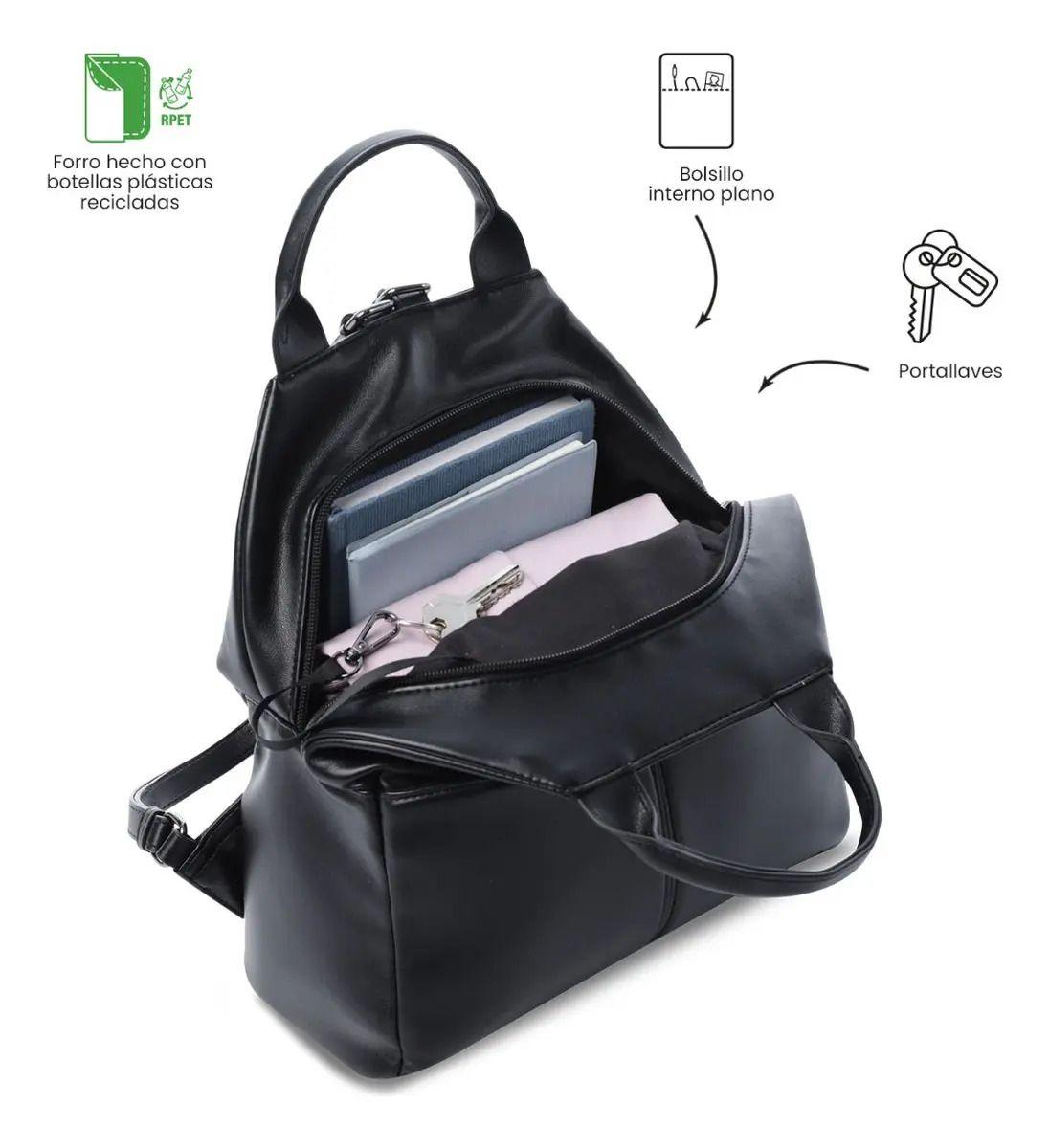 Cartera Totto Universitario De Moda Style 1 Negro-3