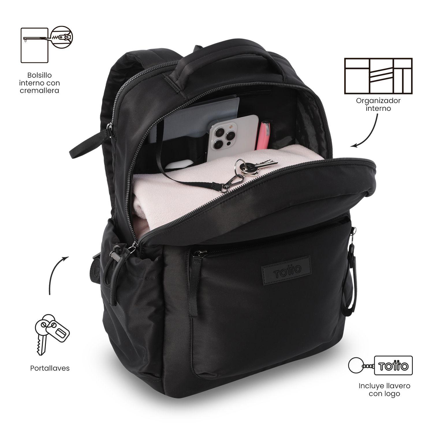 Mochila Universitario Estambul Porta PC 14" Negro Mujer-5