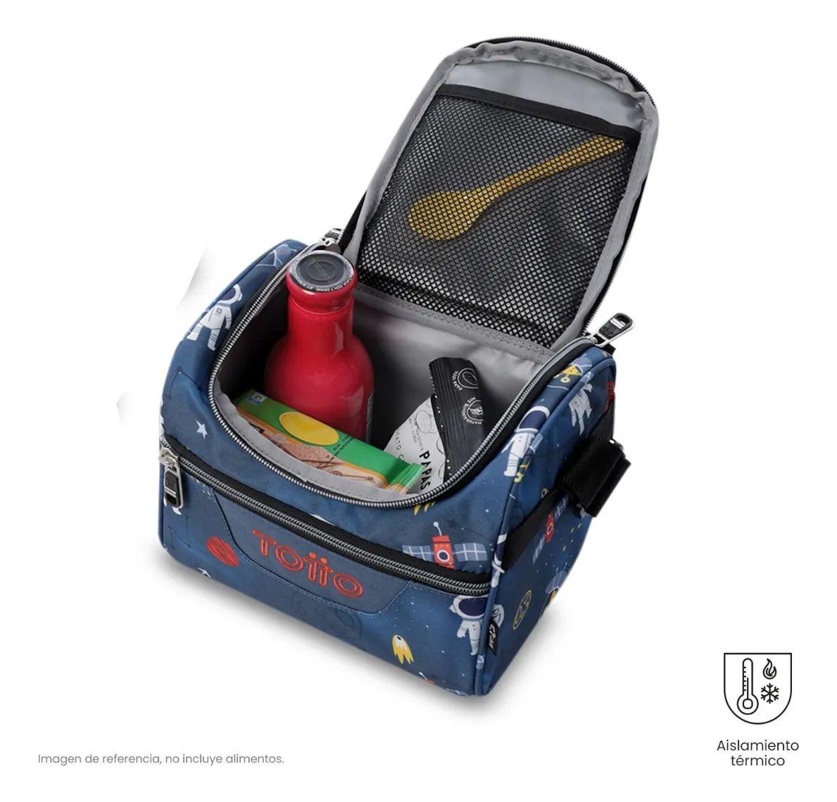 Lonchera Térmica Para Hombre Pizarra Mediano Azul-2