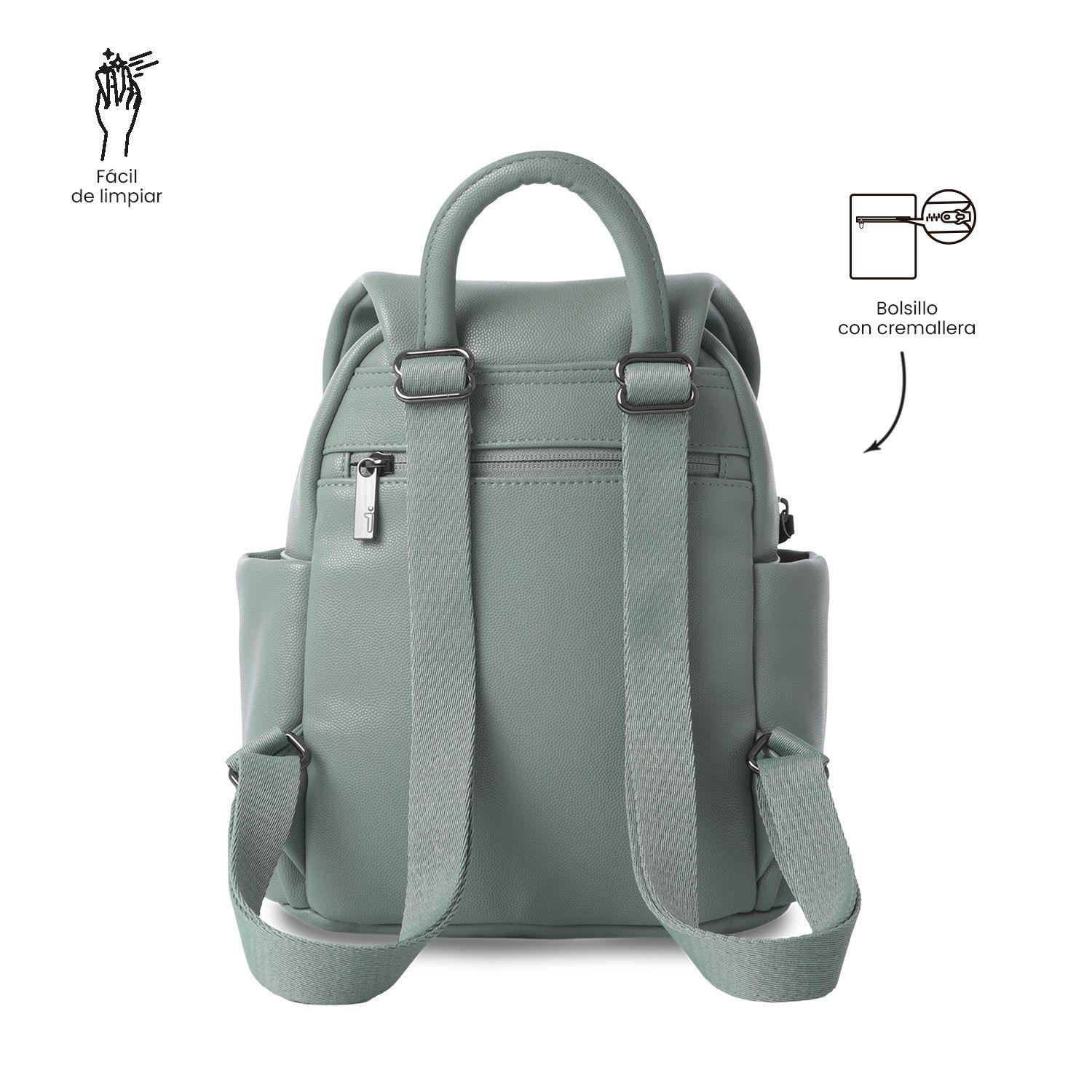 Bolso Pequeño para Mujer Soul tipo Mochila Verde/Azul-3