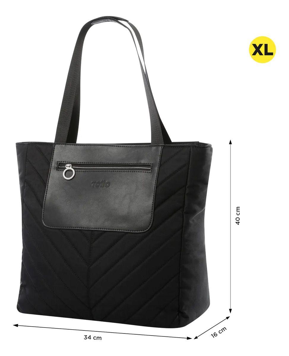 Cartera Tote Para Mujer Malawi Notebook 13  Negro Totto-2