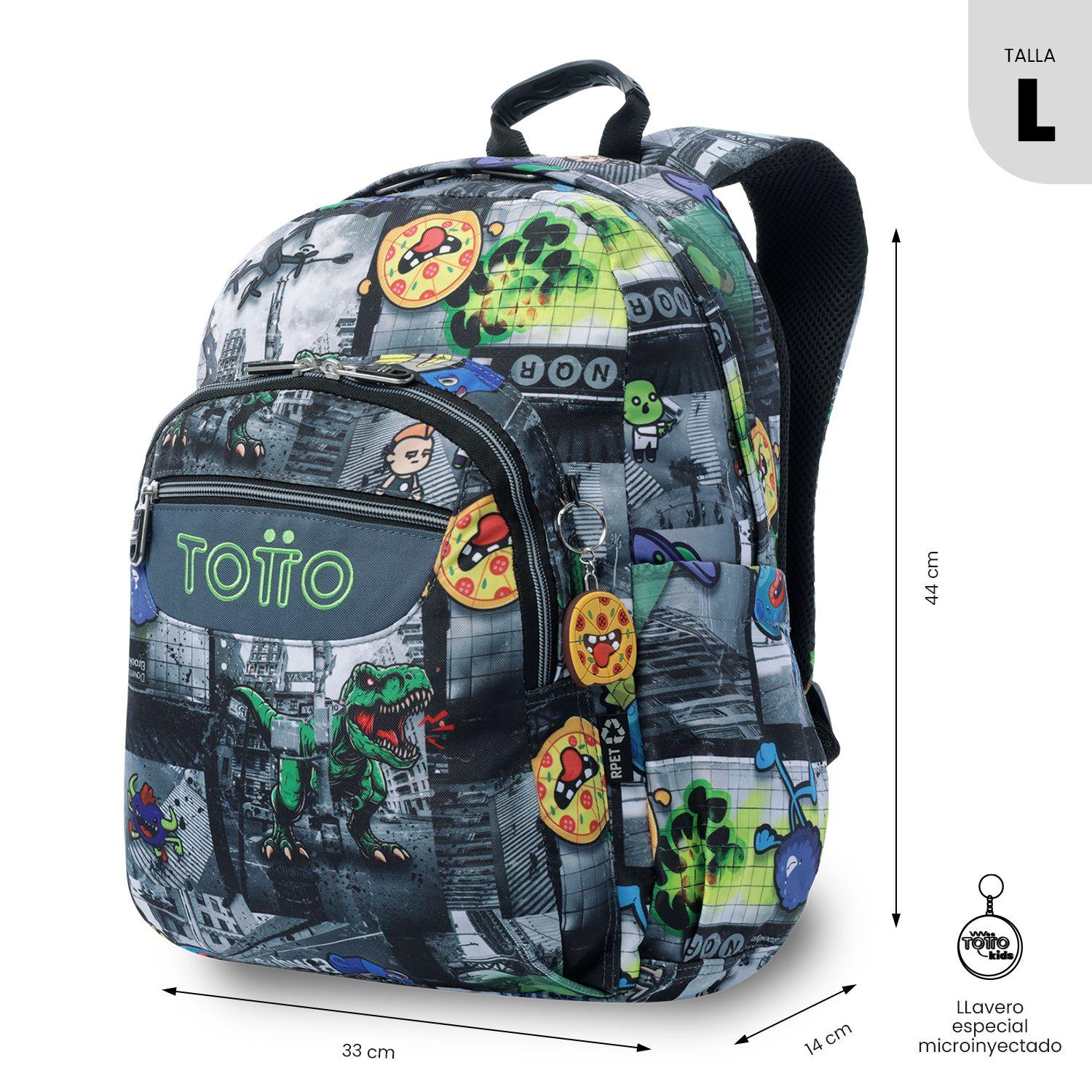 Mochila Escolar Notebook 14" Acuarela Negra  Totto-2