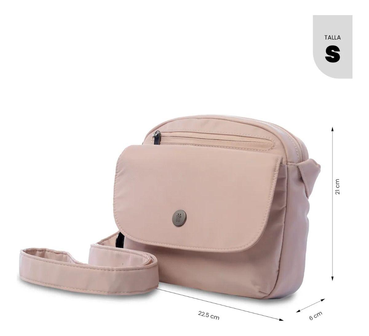 Bolso Para Mujer Corneana Tipo Crossbody Pequeño Beige-2