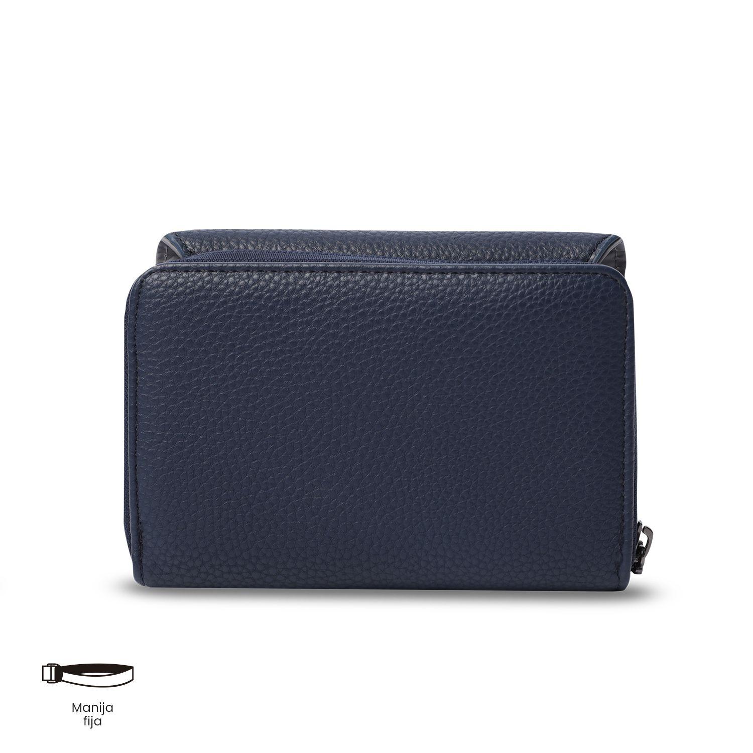 Billetera Totto Mujer Smooth Cri con RFID Blocker Azul-4