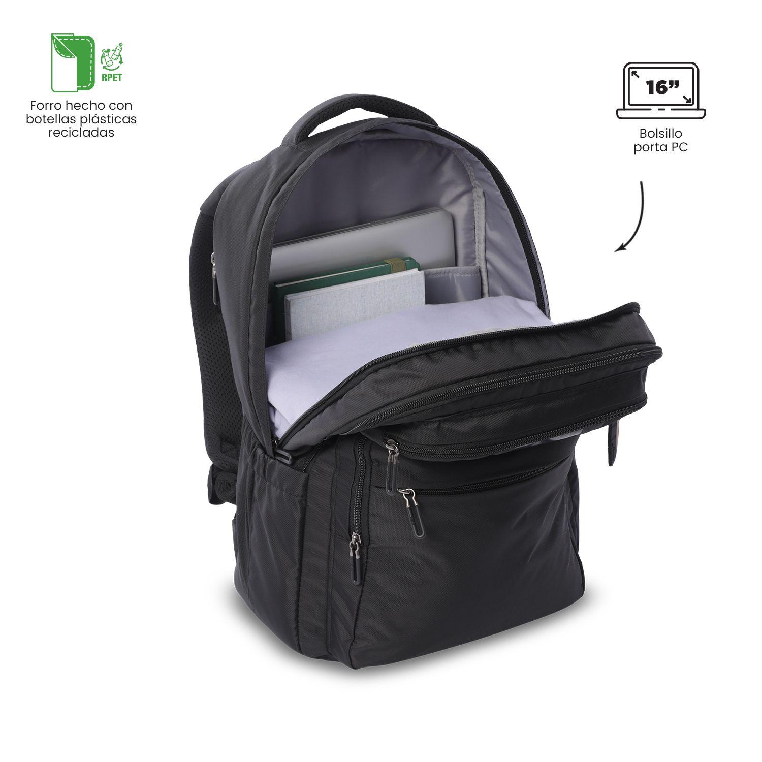 Mochila Universitario  Suspension 2.0 Porta PC 16" Negro-4