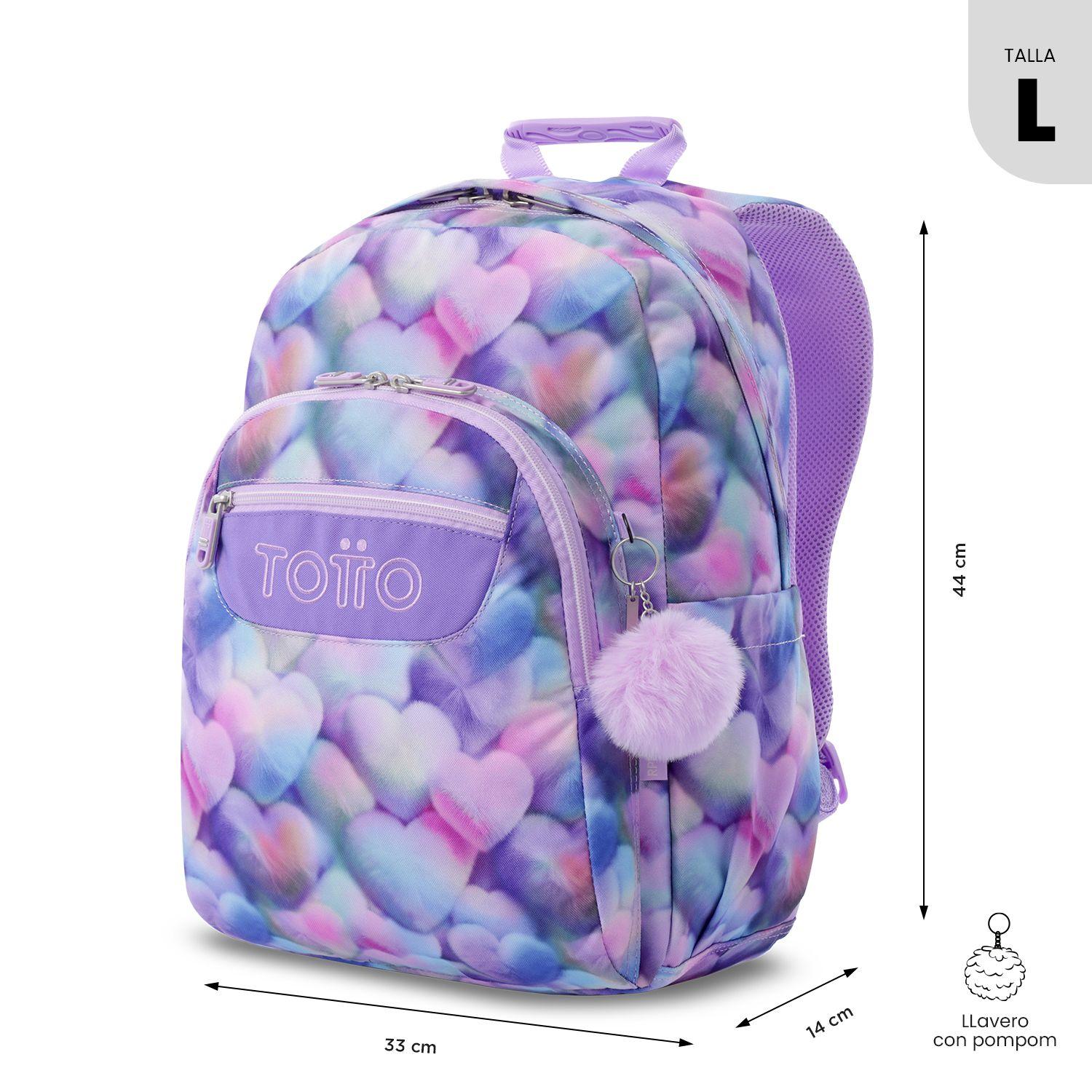 Mochila Escolar Notebook 14" Acuarela Morada  Totto-2