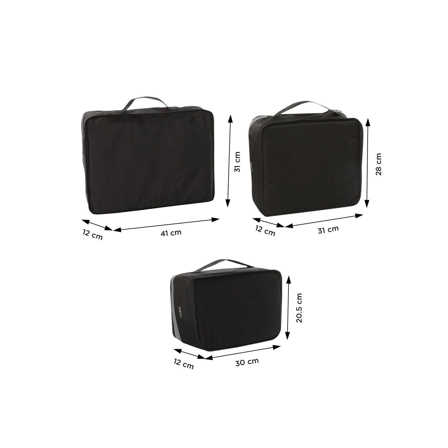 Organizador de viaje Packing cube x 6 Negro-2