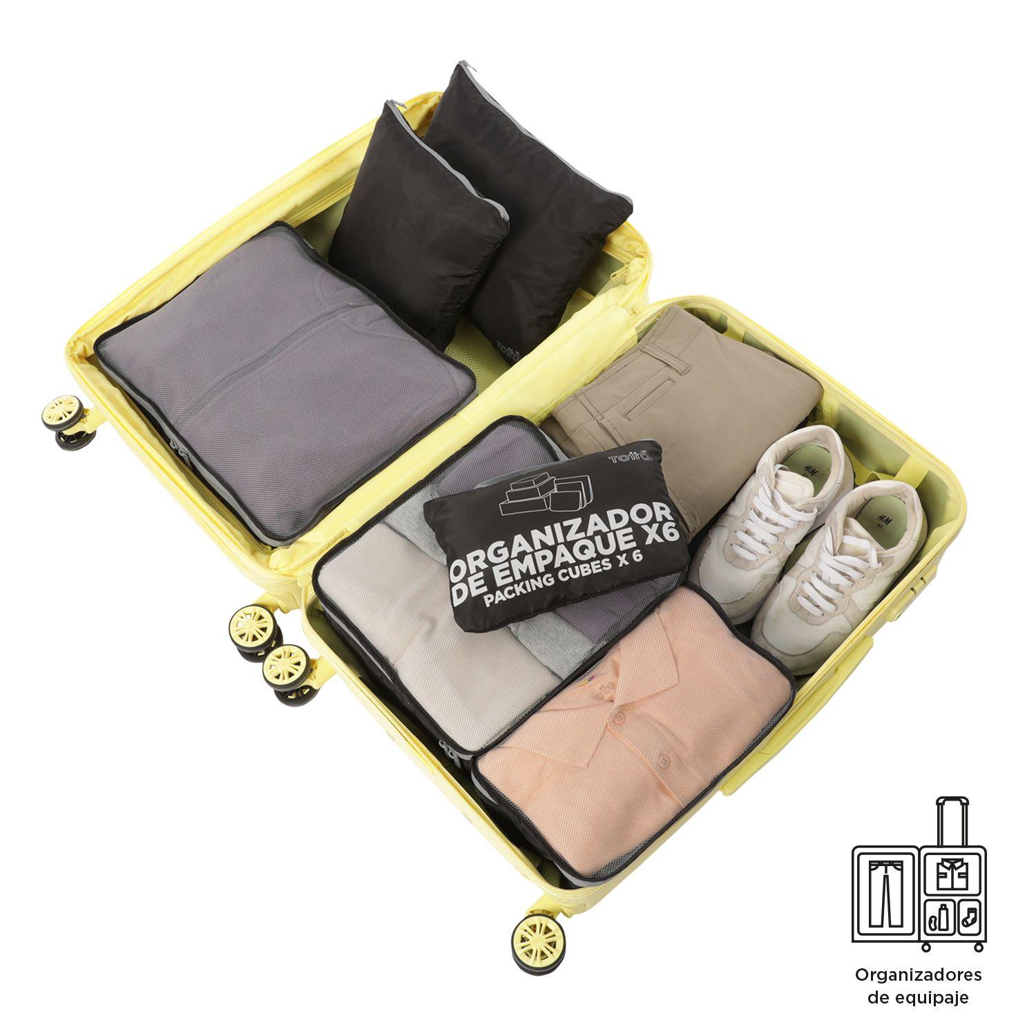 Organizador de viaje Packing cube x 6 Negro-4
