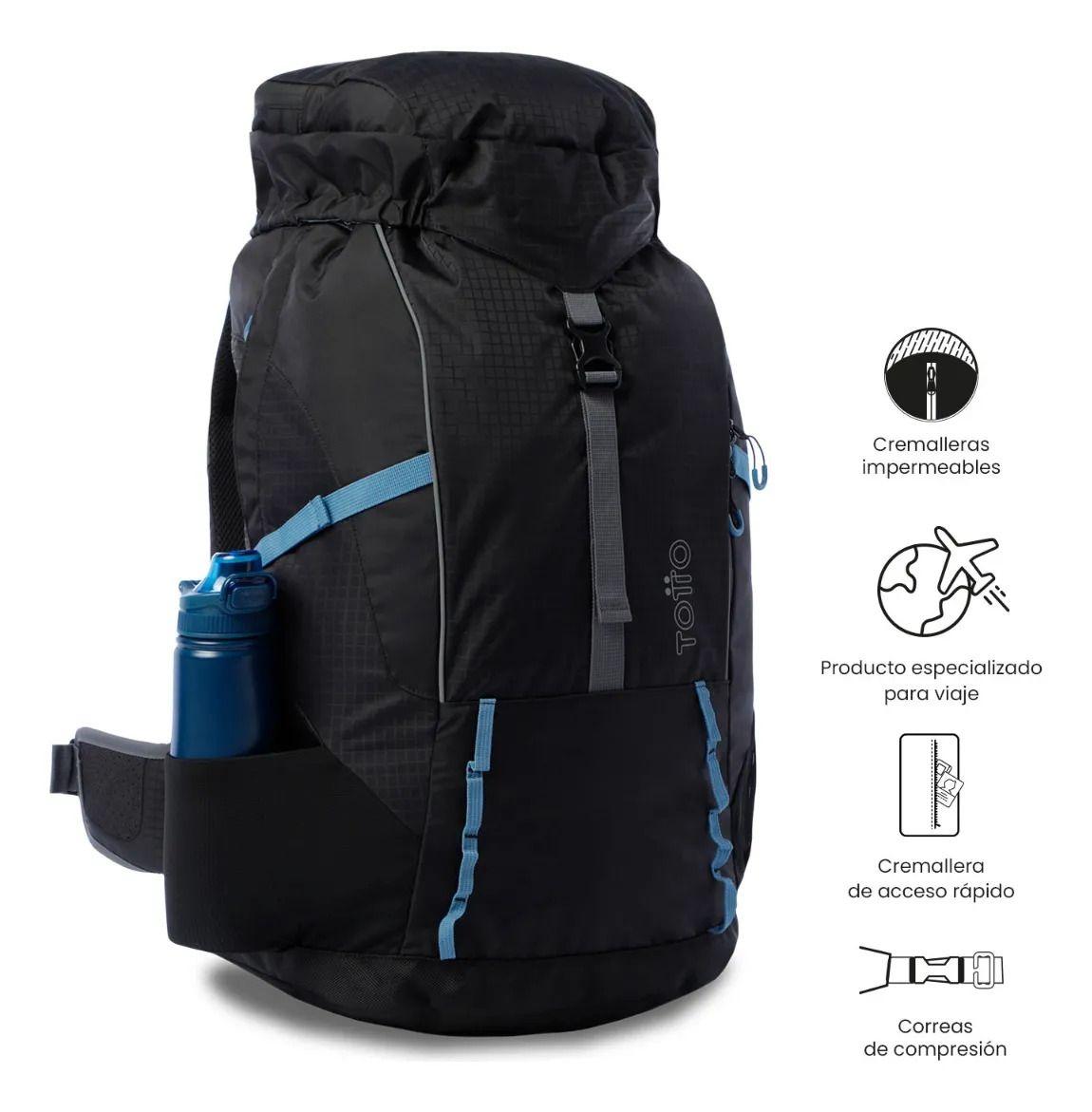 Mochila Outdoor Summit 50 Mediano Negro-5