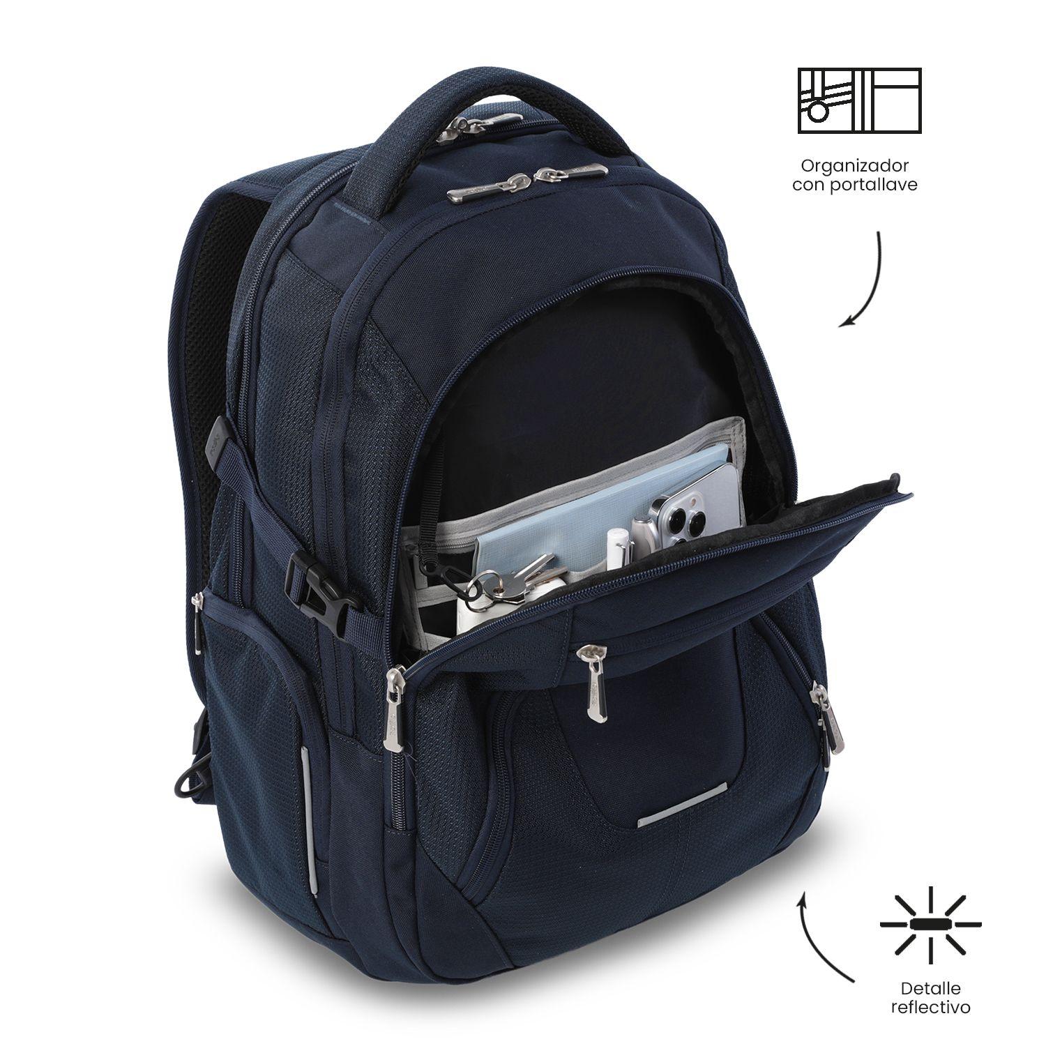 Mochila Ejecutivo Porta PC 16" Polixan 3.0 Azul Hombre-5
