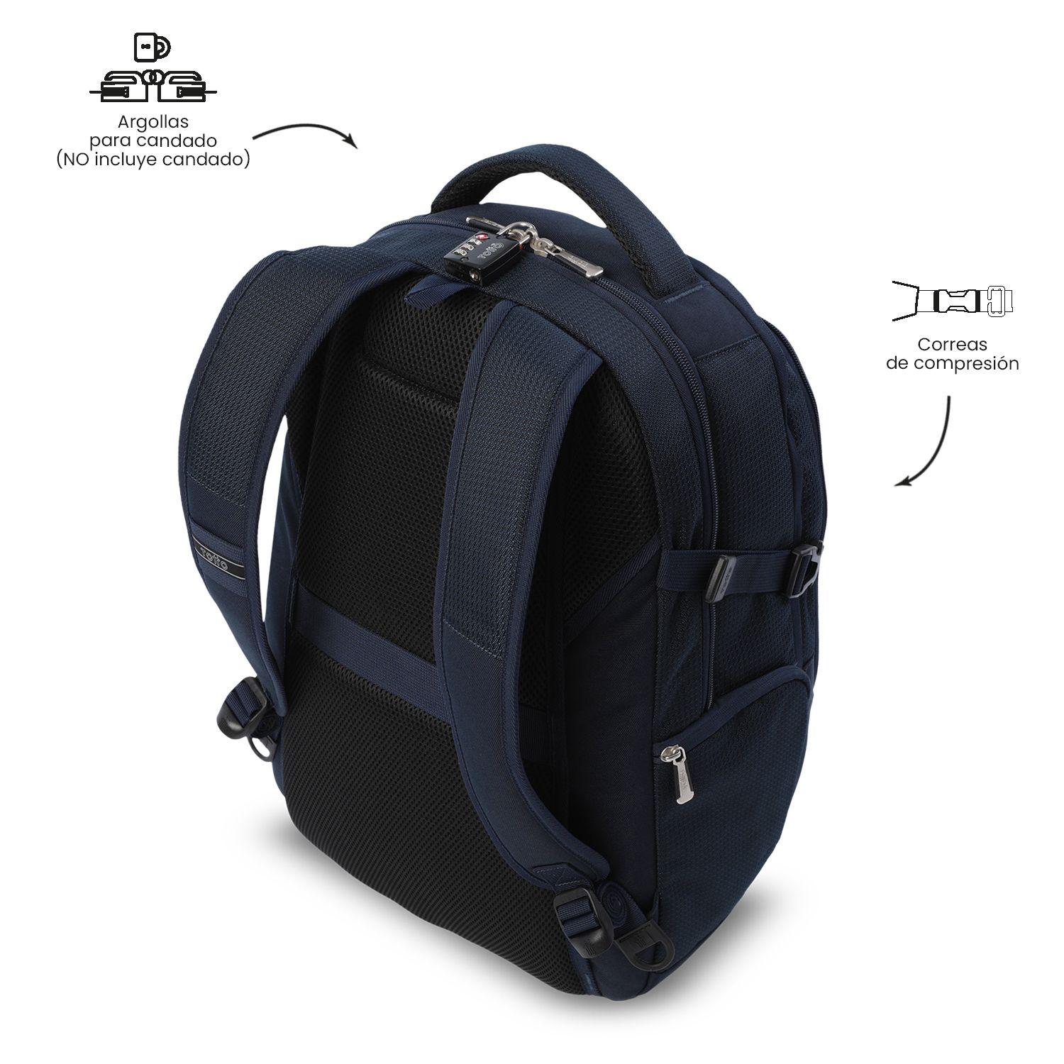 Mochila Ejecutivo Porta PC 16" Polixan 3.0 Azul Hombre-6
