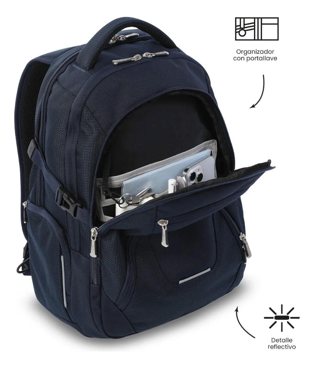 Mochila Ejecutivo Porta Pc 16  Polixan 3.0 Azul Hombre-4