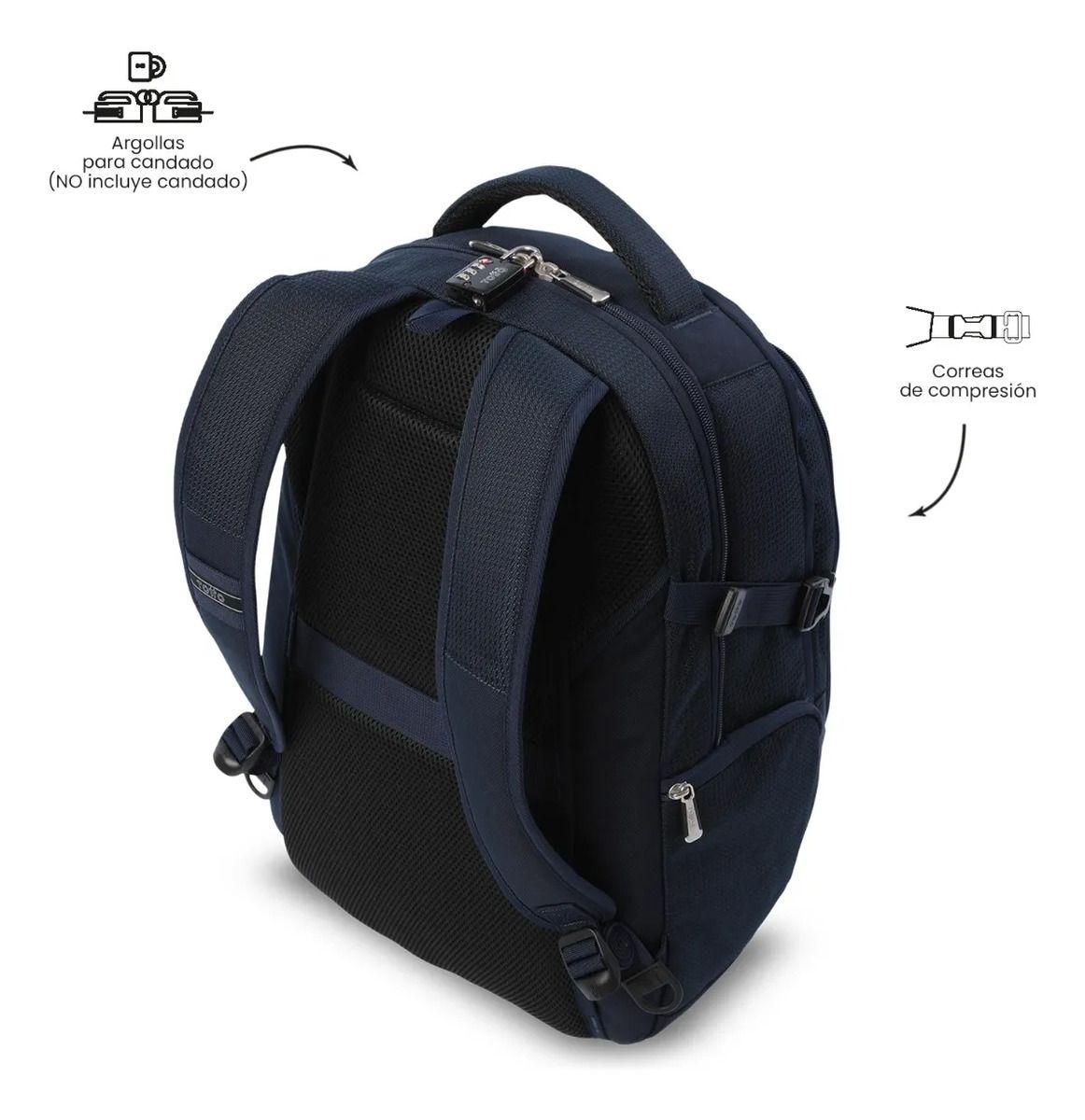 Mochila Ejecutivo Porta Pc 16  Polixan 3.0 Azul Hombre-5