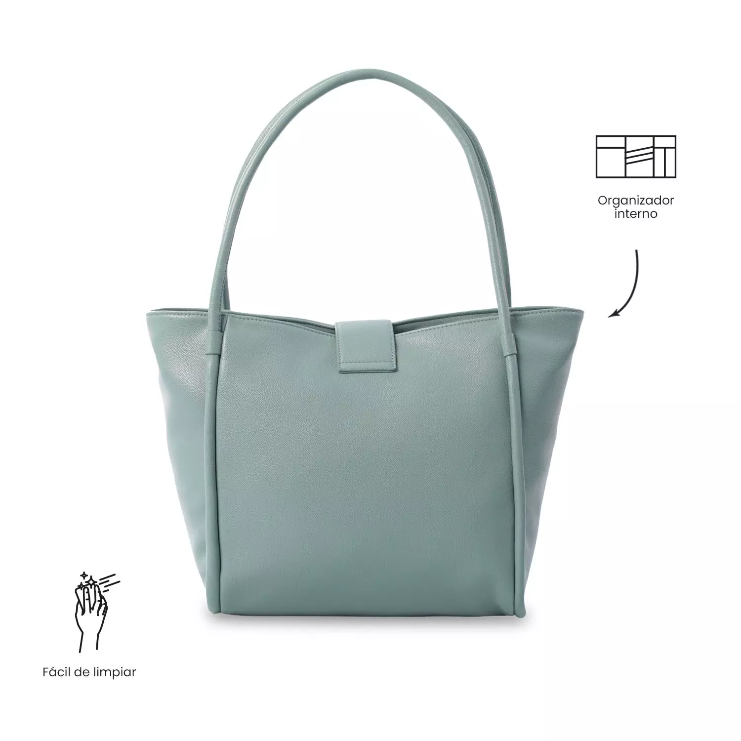 Tote Bag para Mujer Soul Mediano Verde-3