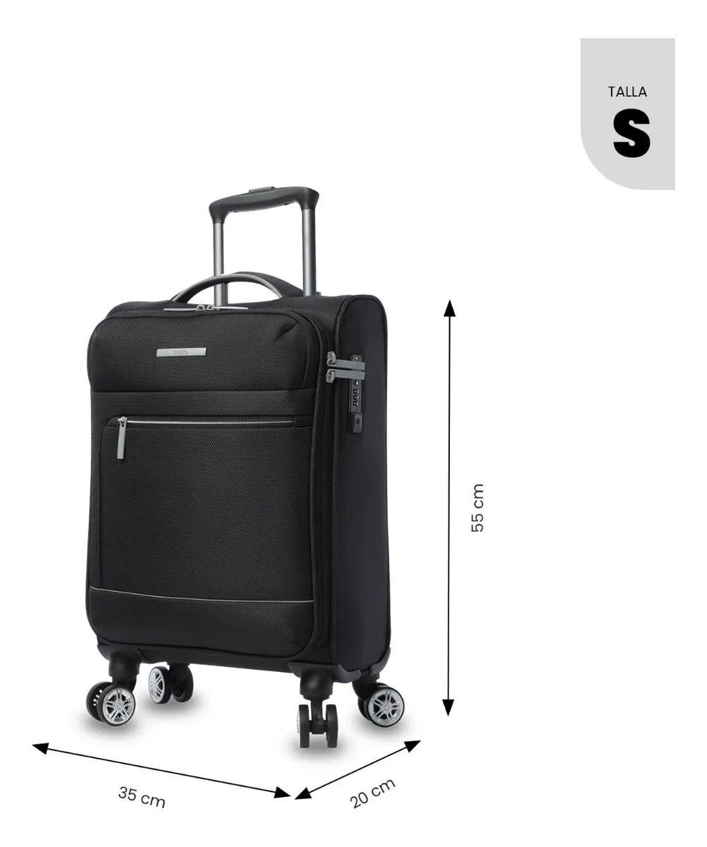 Maleta De Cabina 360 Liviana S1 10 Kilos Negra-2
