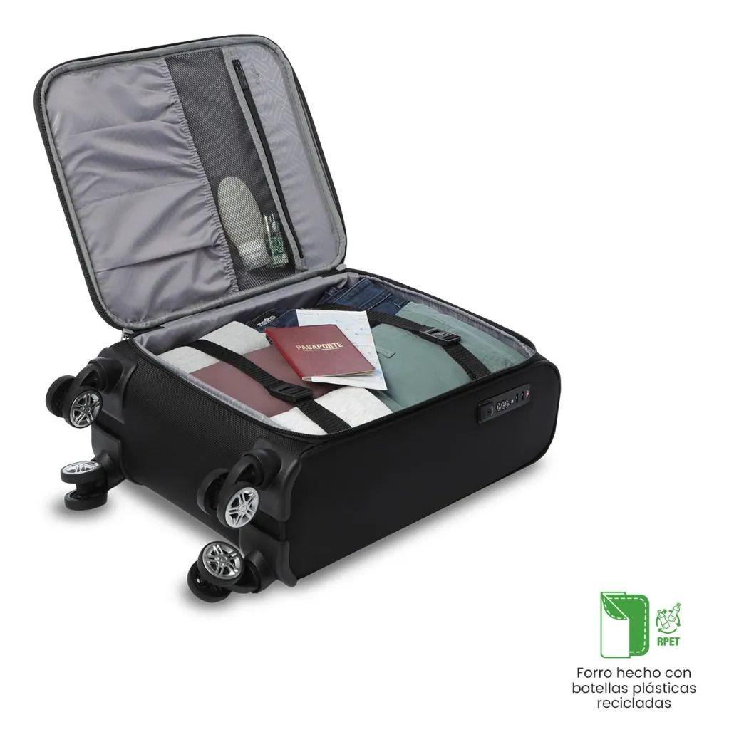 Maleta De Cabina 360 Liviana S1 10 Kilos Negra-3