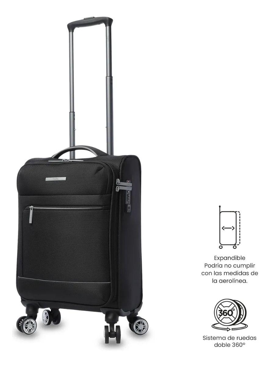 Maleta De Cabina 360 Liviana S1 10 Kilos Negra-4