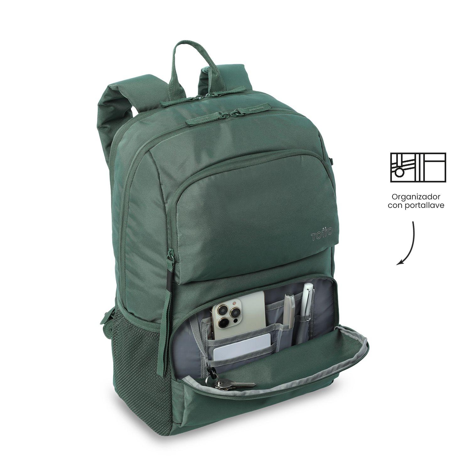 Mochila Universitario  Cloud Porta PC 14" Verde-5