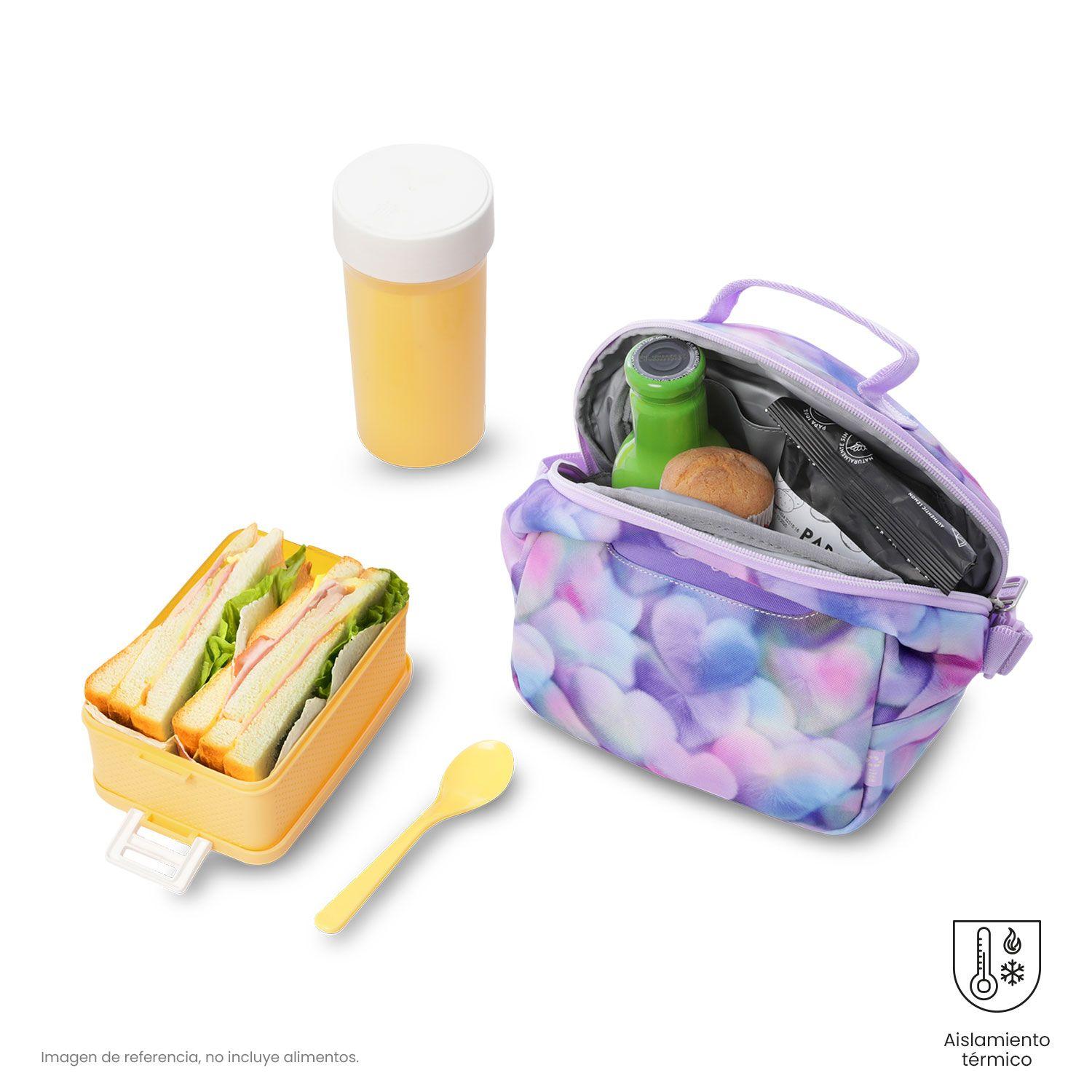 Lonchera Térmica Mujer Borrador Mediana Morada Totto-2