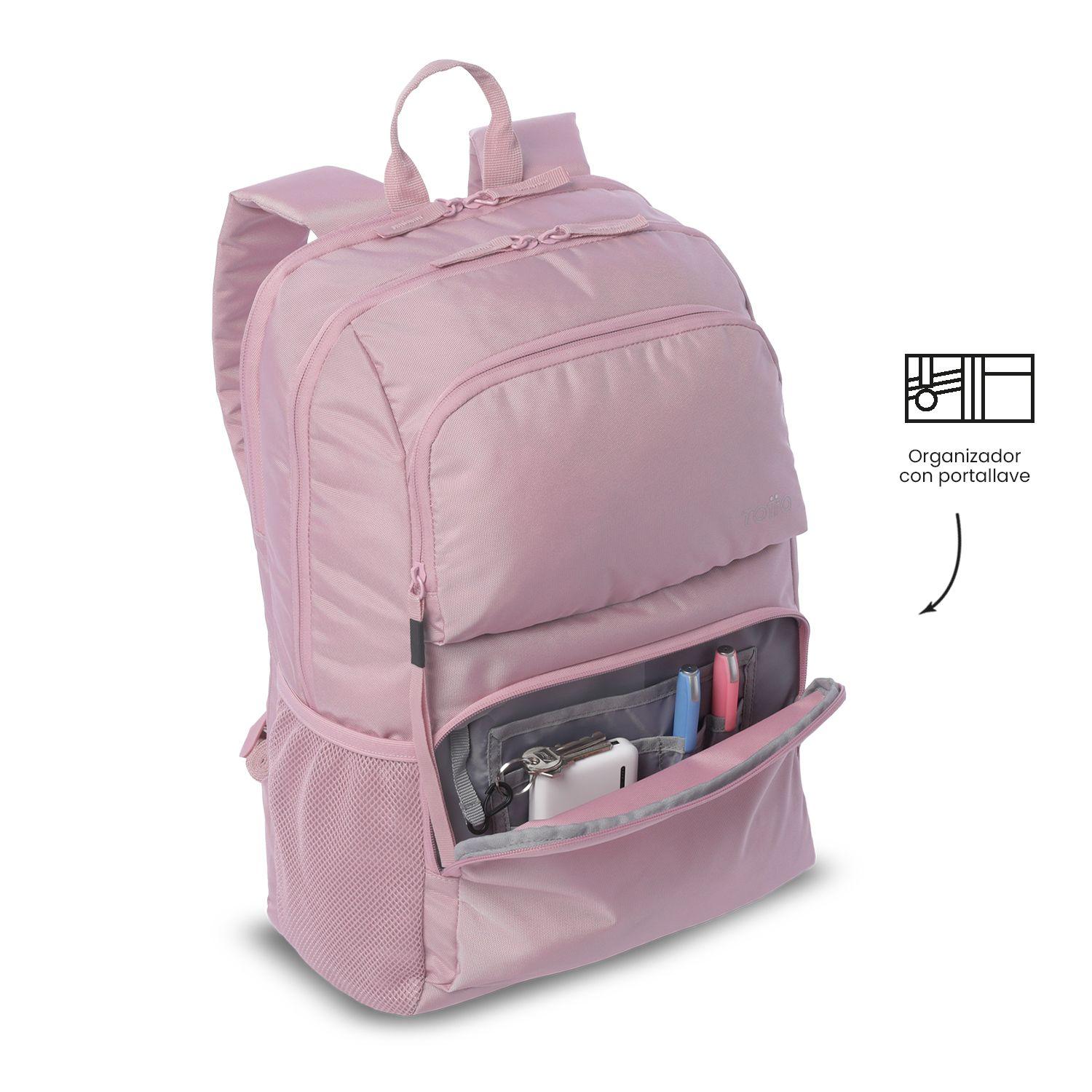 Mochila Universitario  Cloud Porta PC 14" Rosado-5