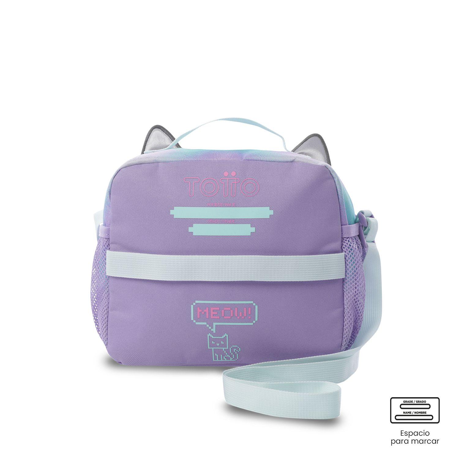 Lonchera Térmica Niña Andy Cat Grande Morada Totto-4