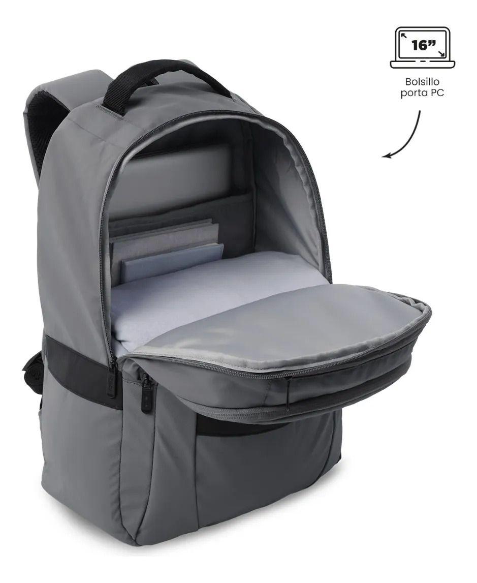 Mochila Para Oficina Pc 16  Wivetto 2.0 Mediano Gris-4
