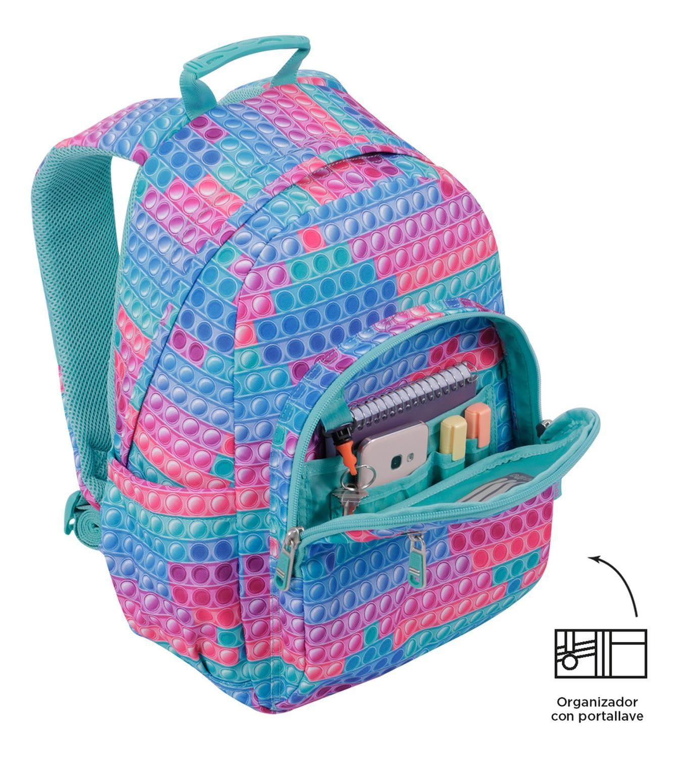 Mochila Escolar Totto Gommas Rpet Rosado Pupit-5