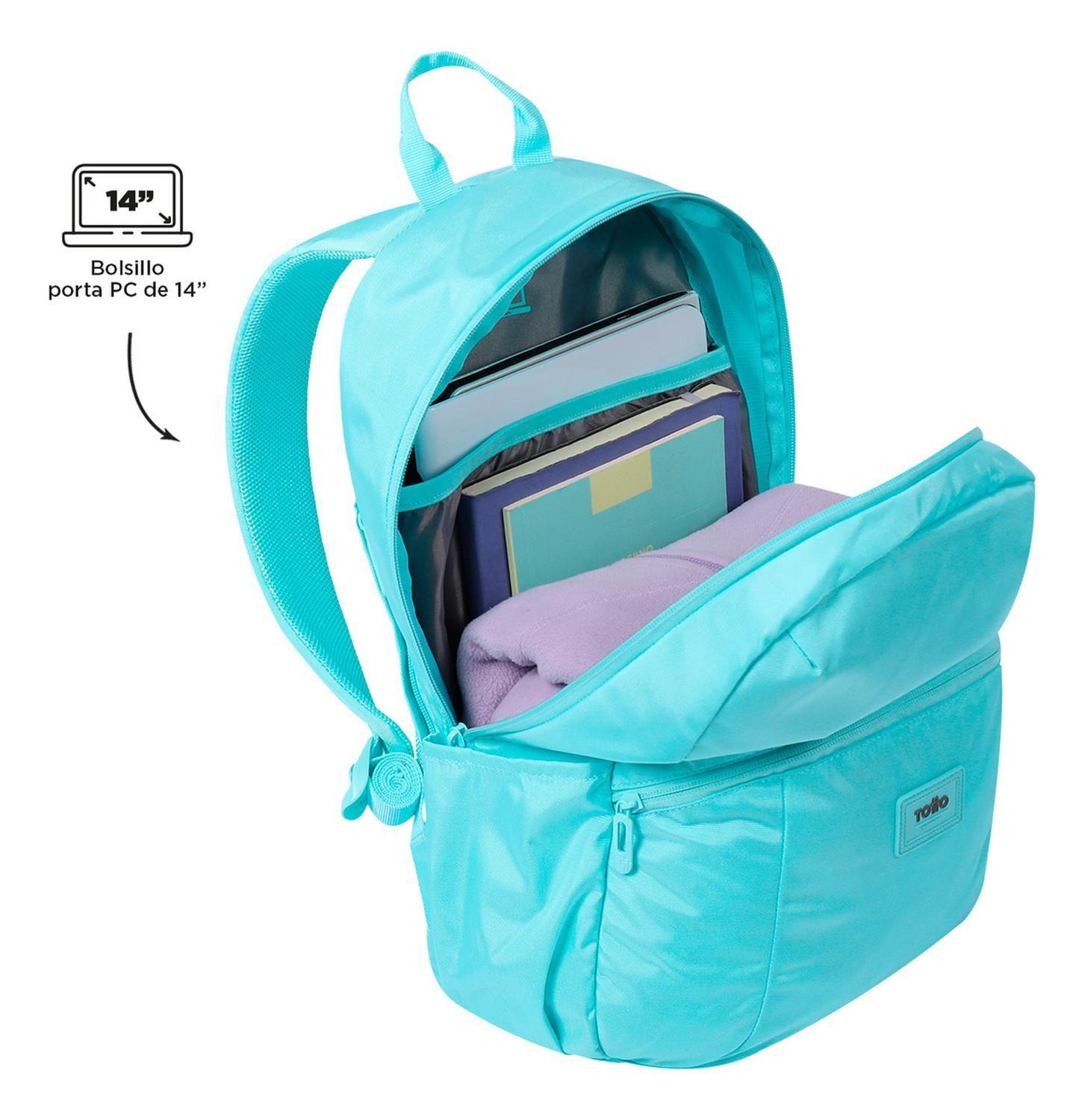 Mochila Mujer Totto Trik M Azul Limpet Shell-4