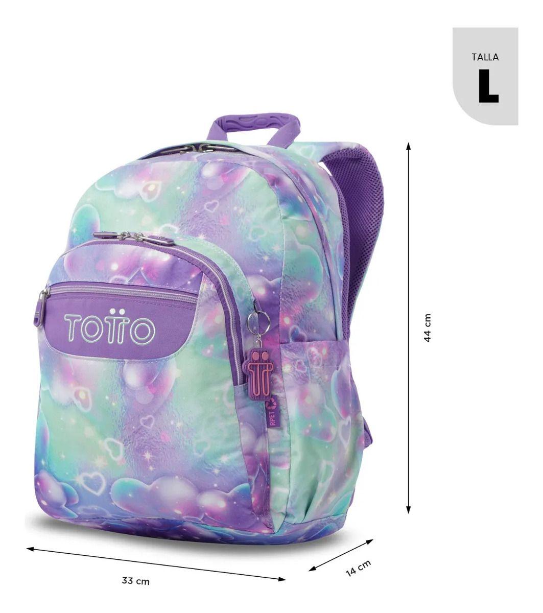 Mochila Escolar Juvenil Porta Pc 14  Acuarela Morada-2