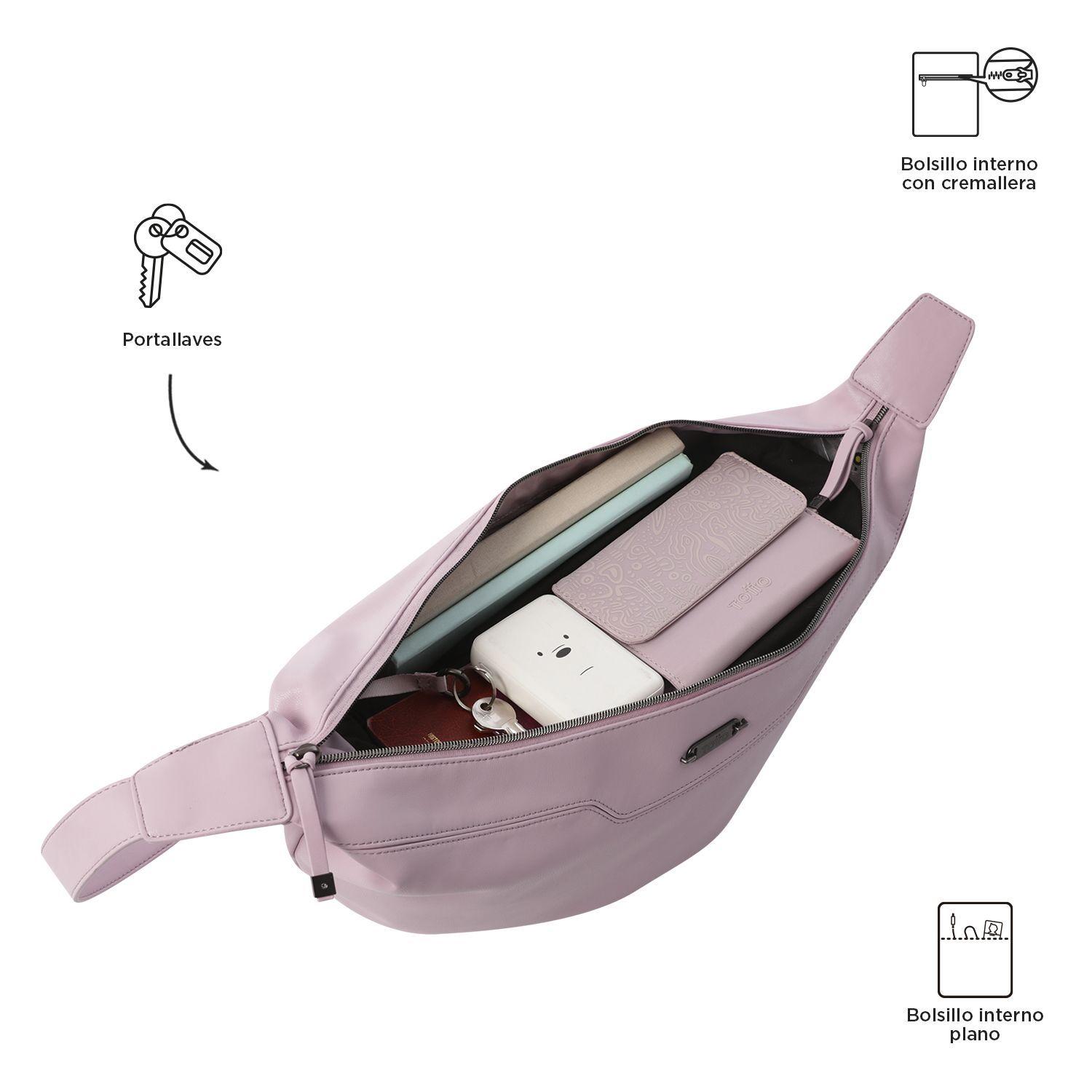 Cartera para Para Mujer Toscana Crossbody mediana Rosado Totto-4