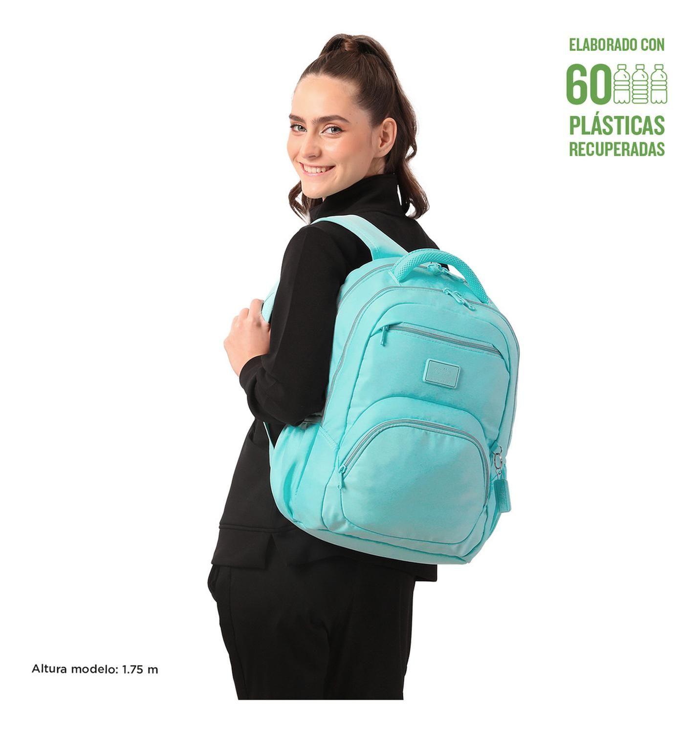 Mochila Mujer Totto Tracer 4 Rpet Azul Limpet Shell-1