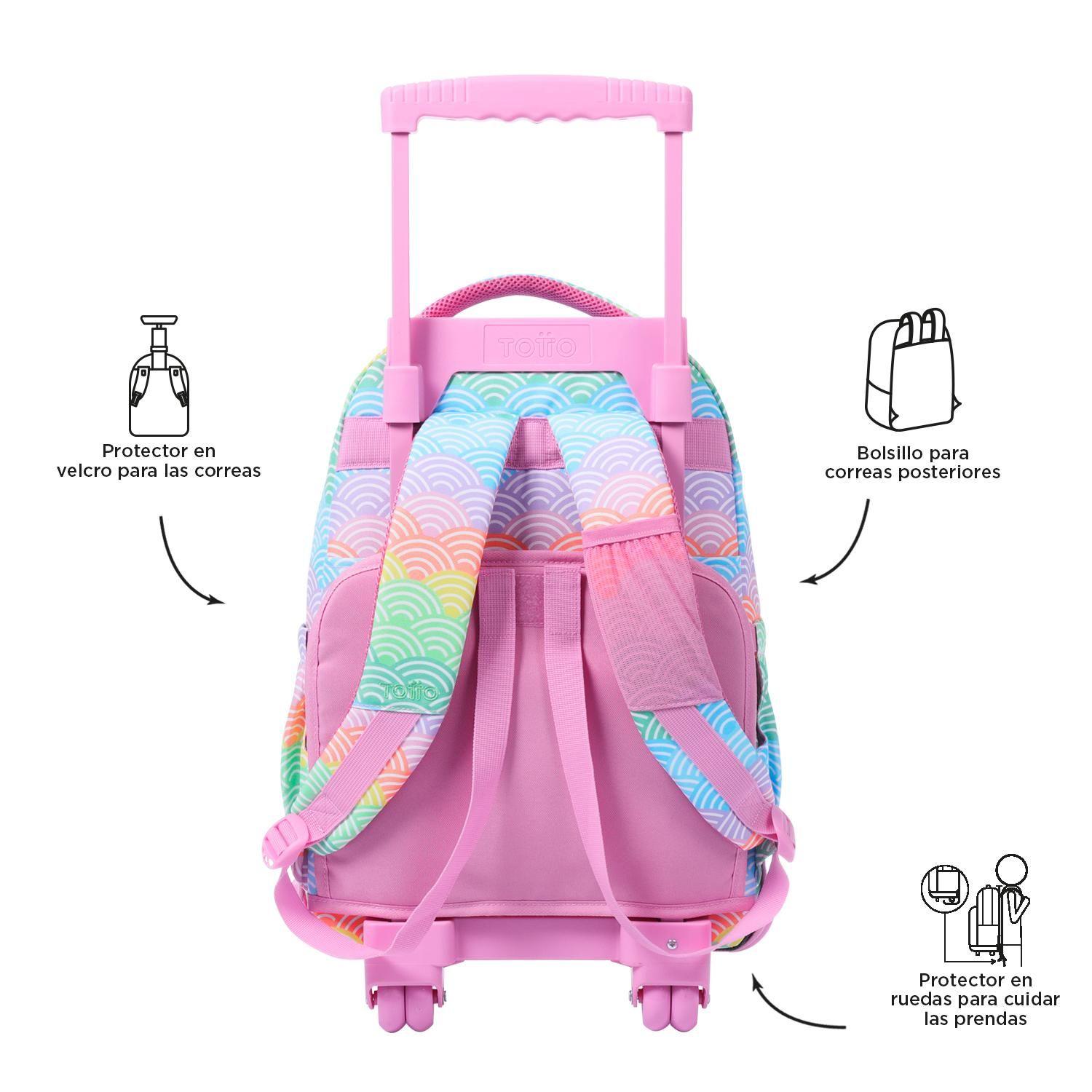 Mochila Escolar con Ruedas Bomper Renglon Coloral-3