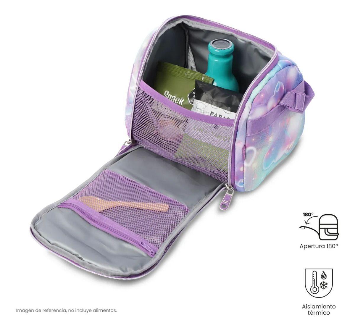 Lonchera Térmica Para Mujer Resaltador Grande Morada-2