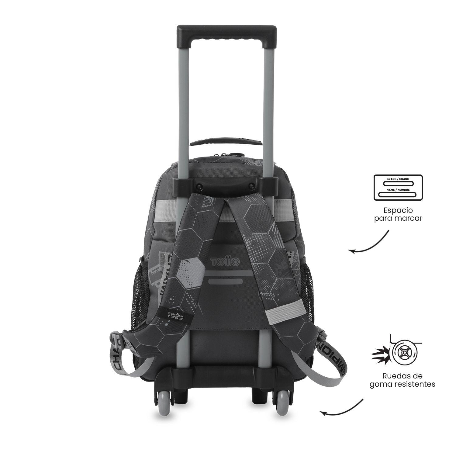 Mochila para Niño con ruedas Champion Mediano Gris-3