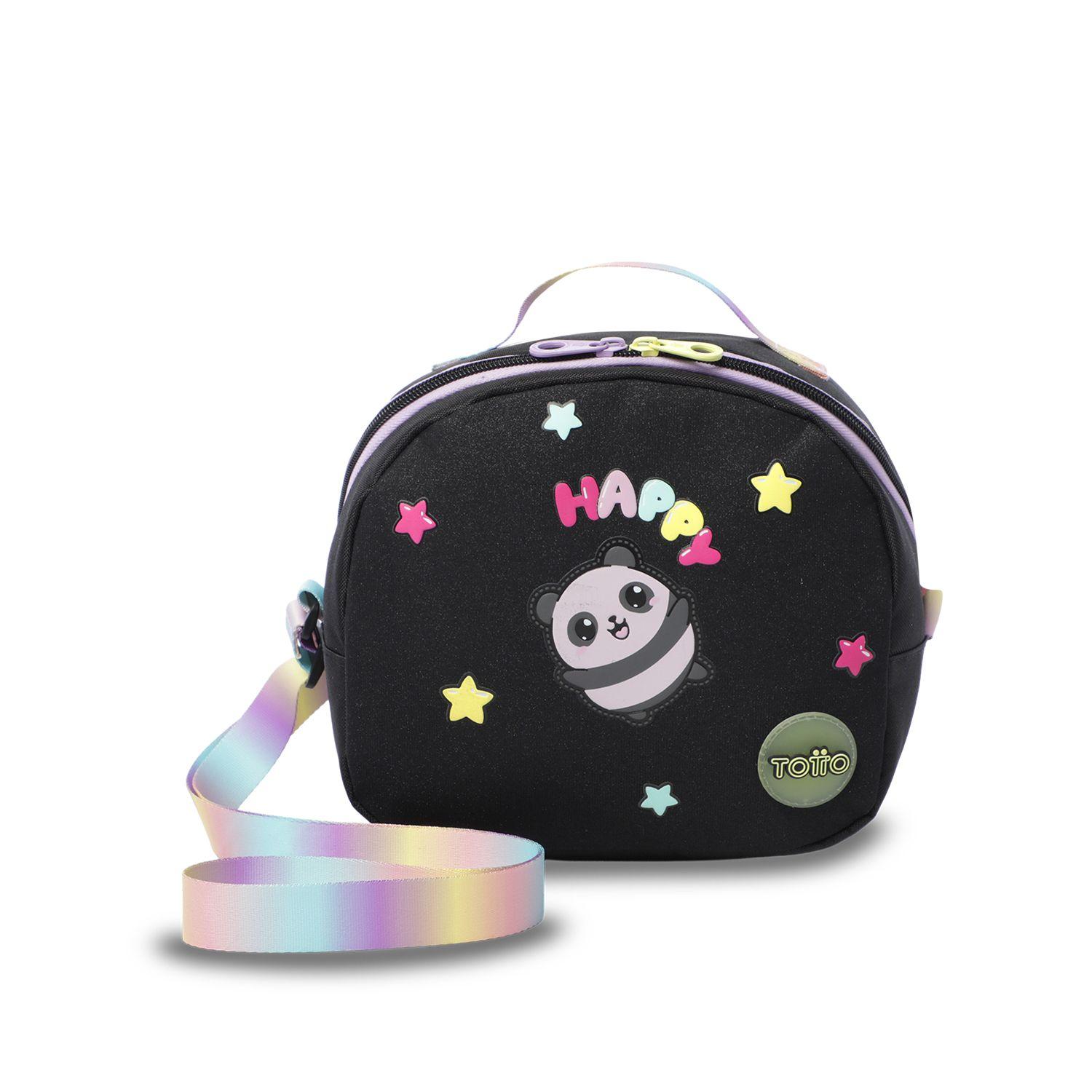 Lonchera Térmica para Niña Glowing Black Mediana Negra-0