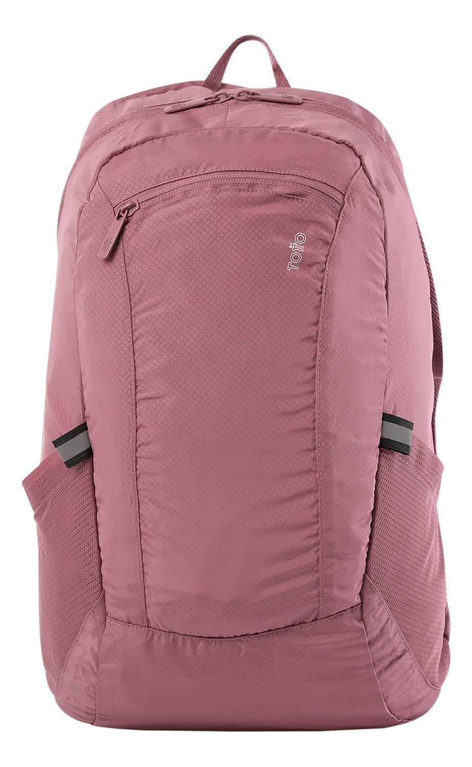 Mochila De Viaje Plegable Totto Troker M Rosado Deco Rose-0