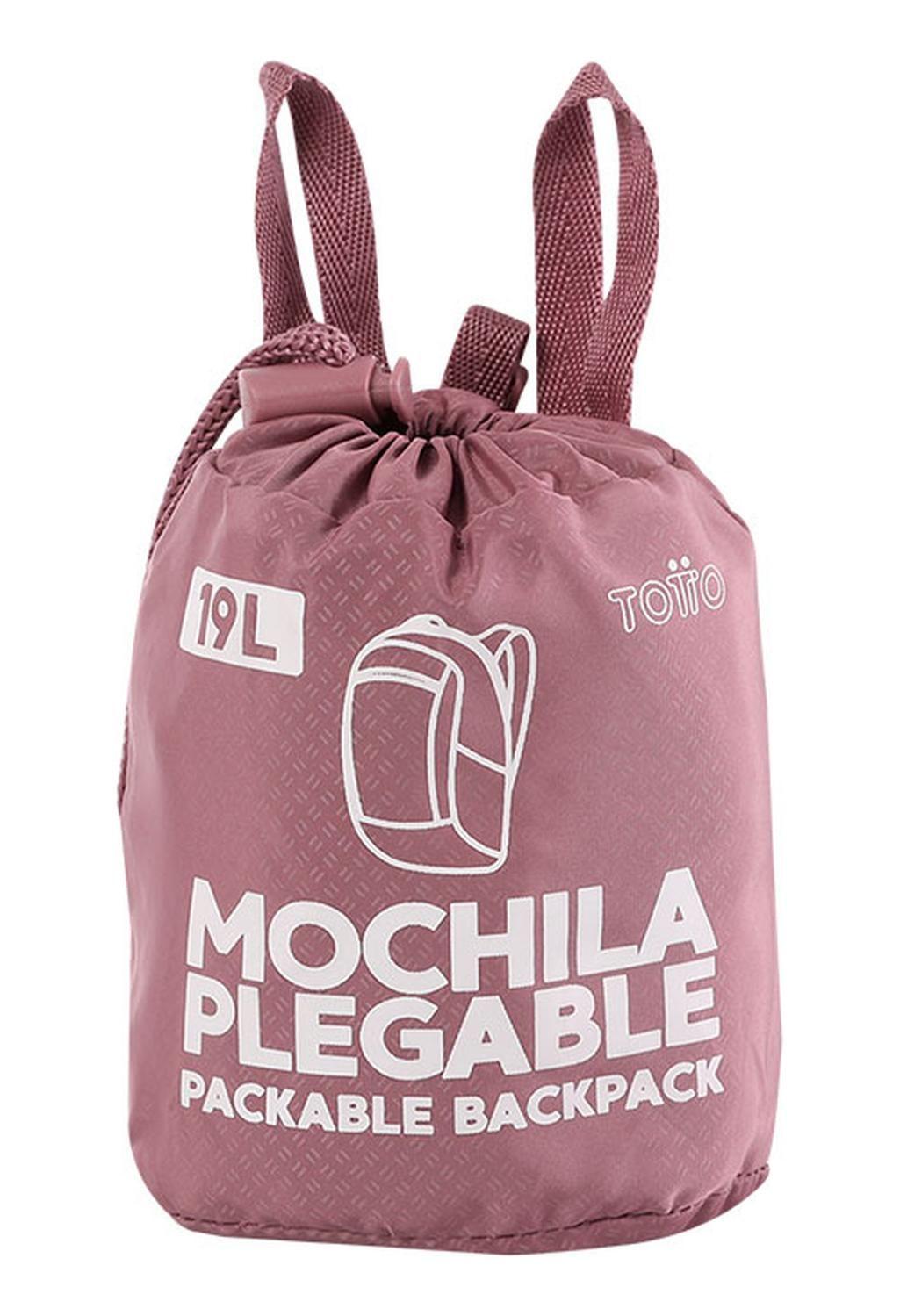 Mochila De Viaje Plegable Totto Troker M Rosado Deco Rose-1