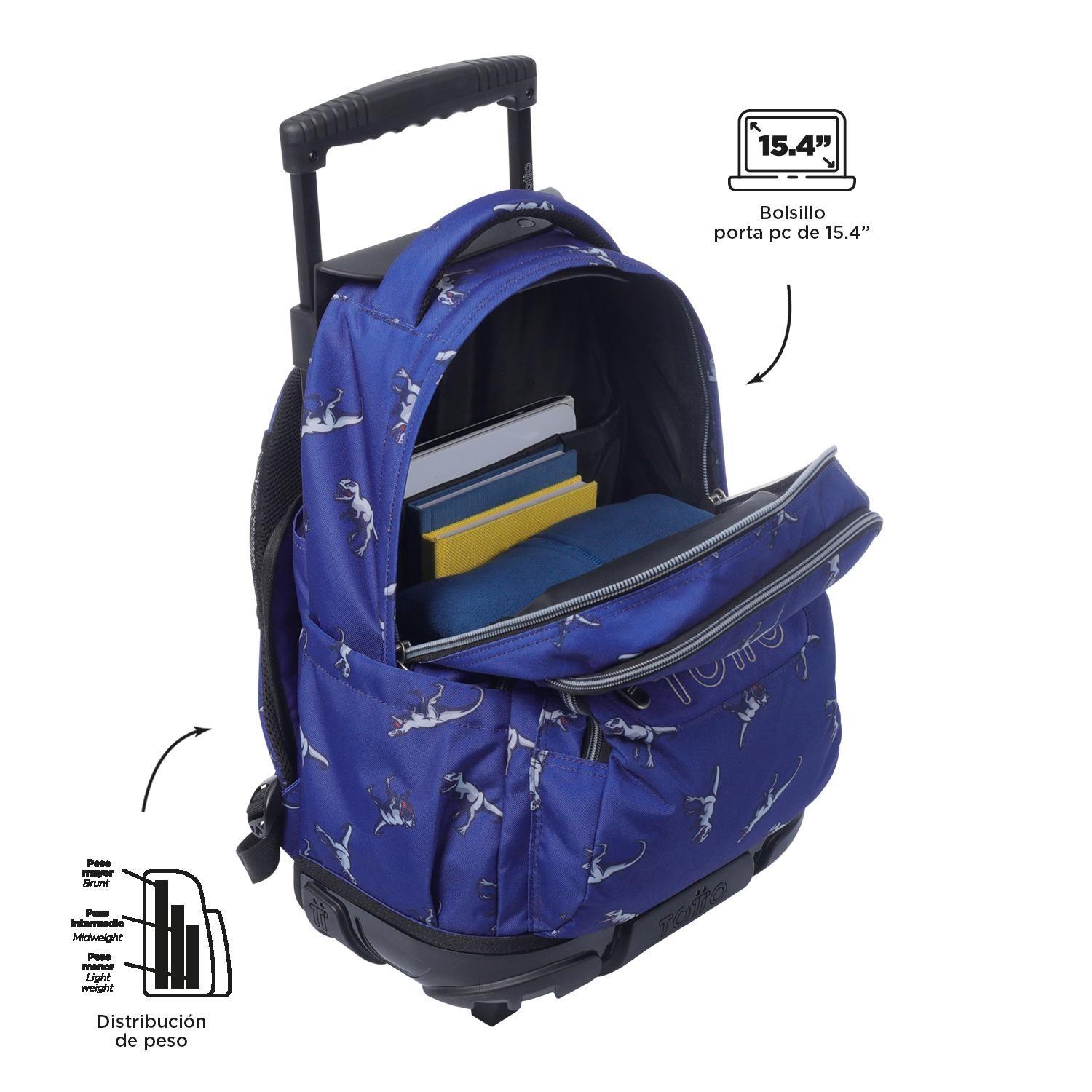 Mochila con Ruedas Niño Renglon Azul-4