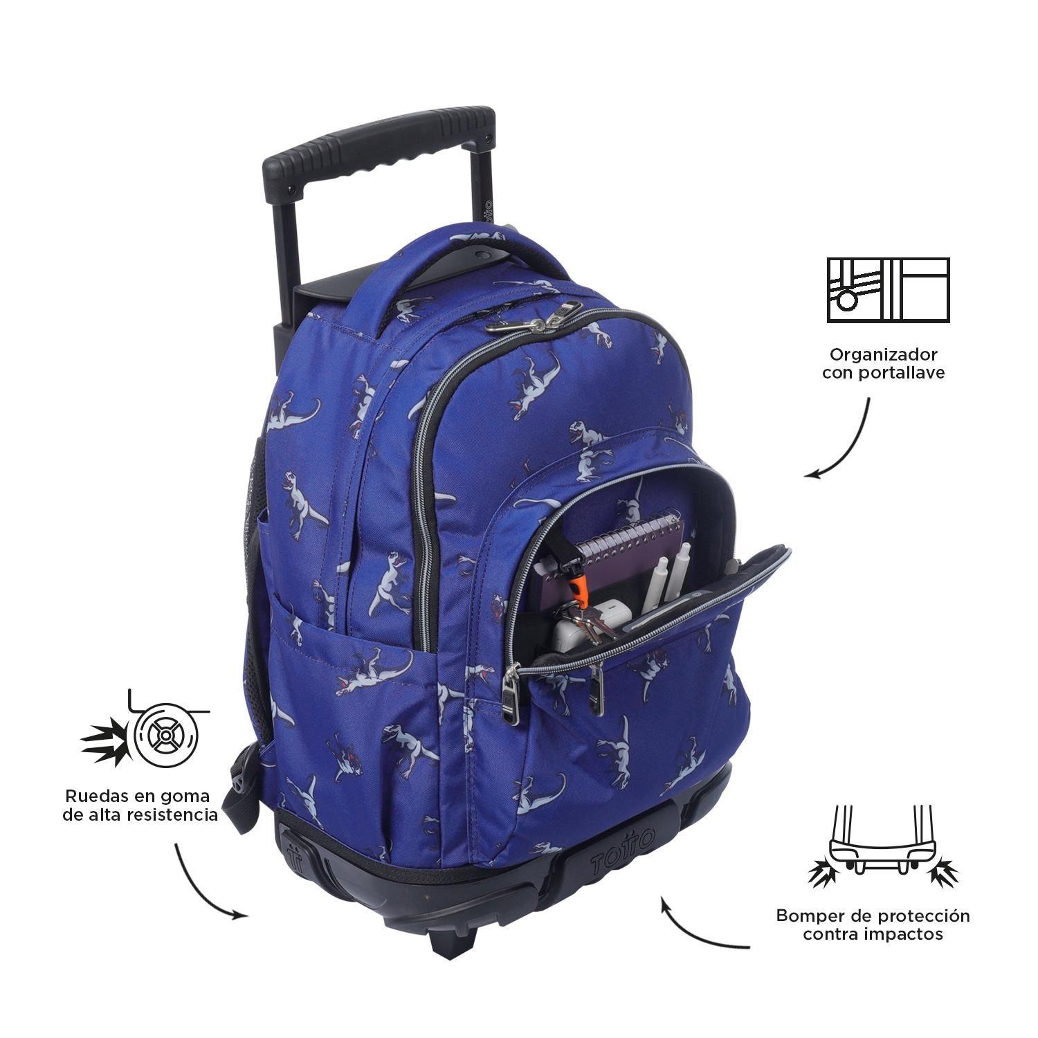 Mochila con Ruedas Niño Renglon Azul-5