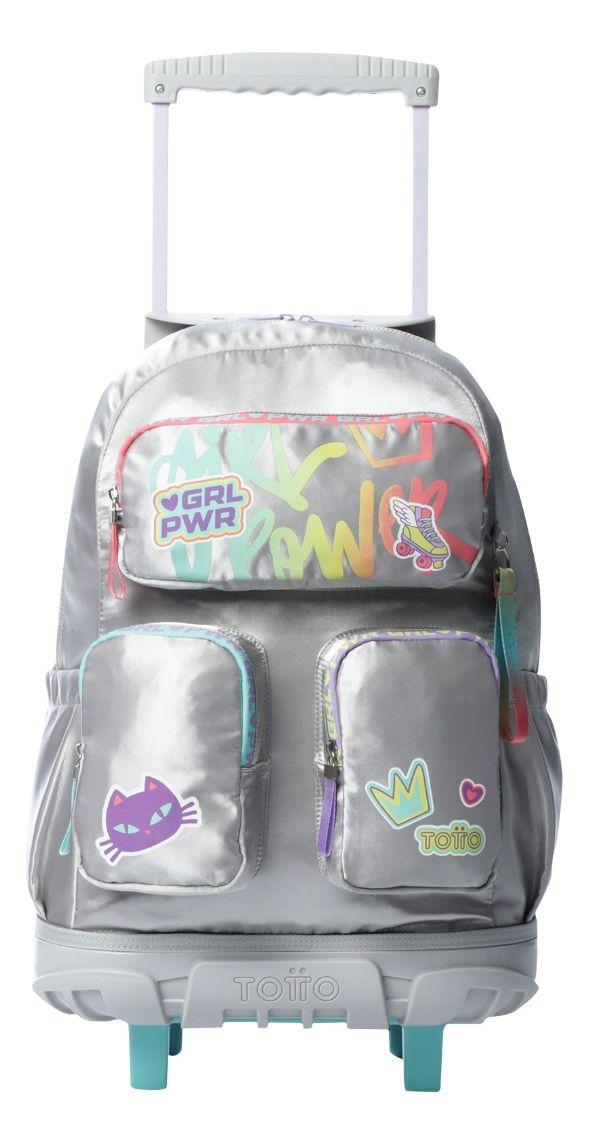 Mochila Escolar con Ruedas Totto Resistente y Ligera Niña-0