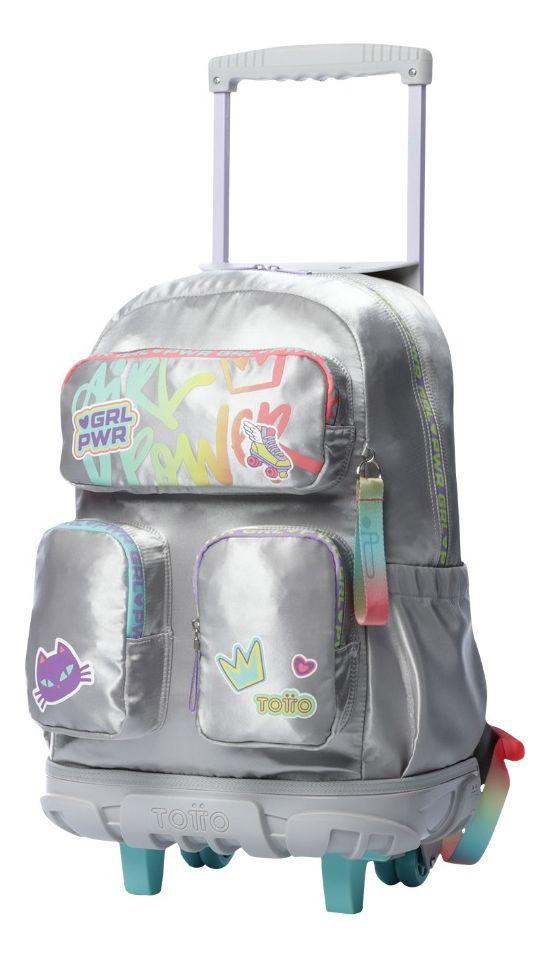 Mochila Escolar con Ruedas Totto Resistente y Ligera Niña-1
