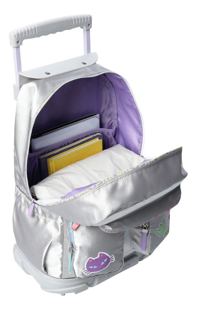 Mochila Escolar con Ruedas Totto Resistente y Ligera Niña-3