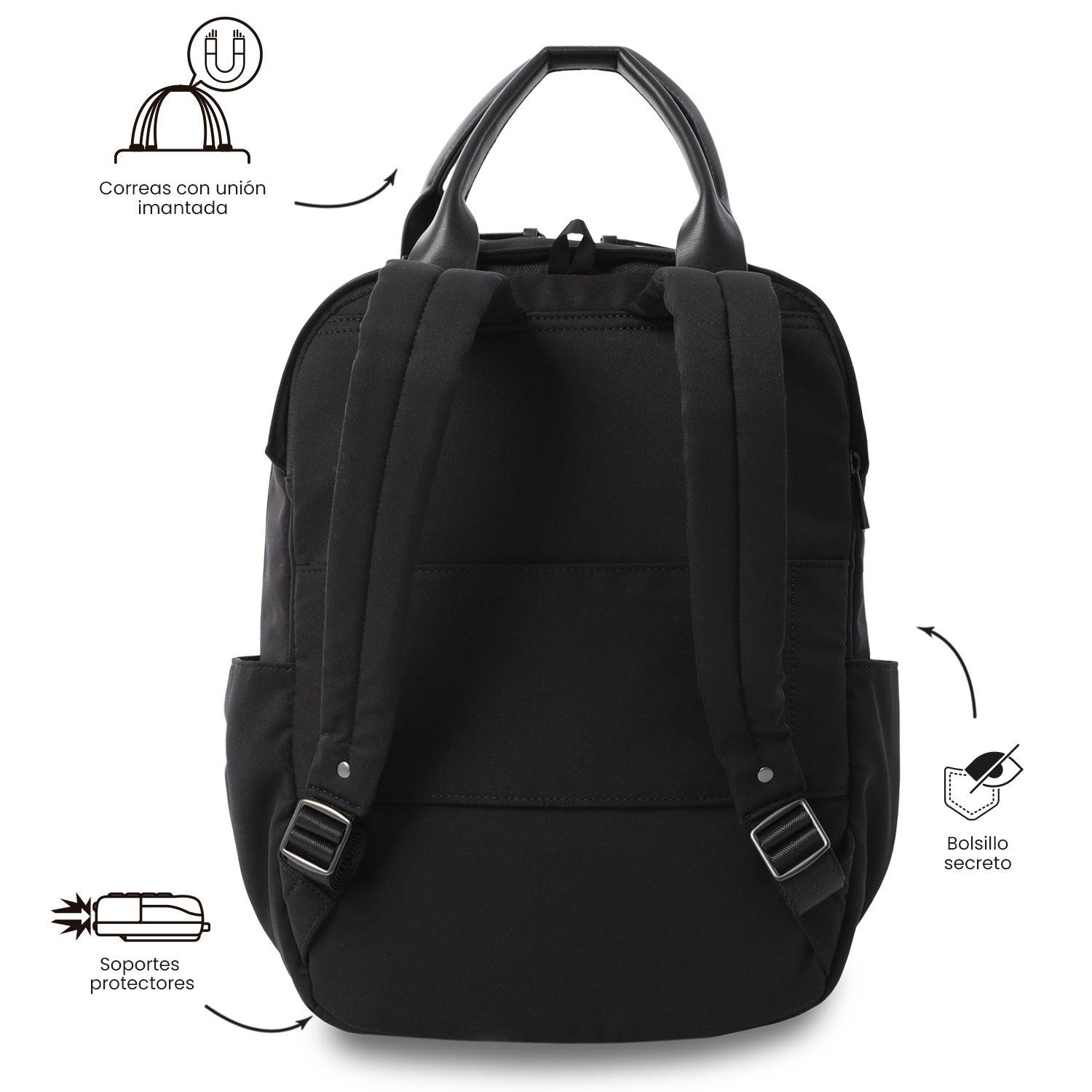 Mochila Ejecutivo Porta PC 14" Toscana Negro Mujer-3