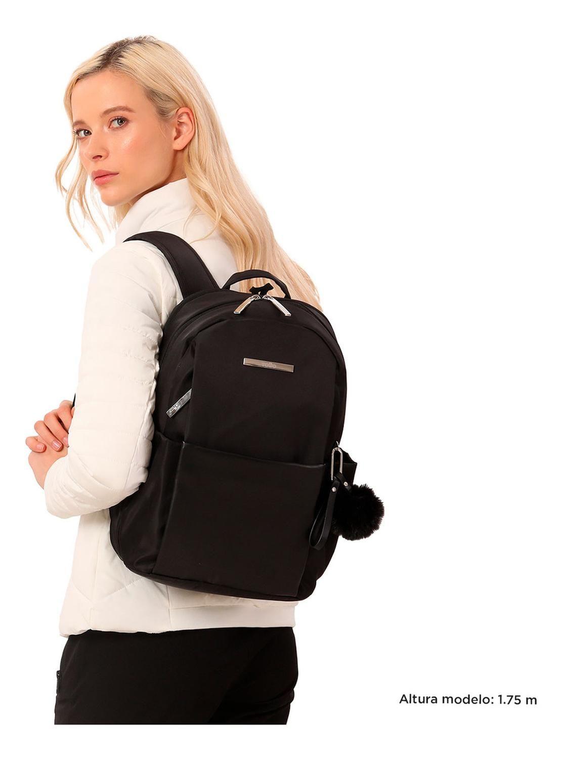 Mochila Ejecutiva Mujer Totto Adelaide 1 2.0 Negro/black-1