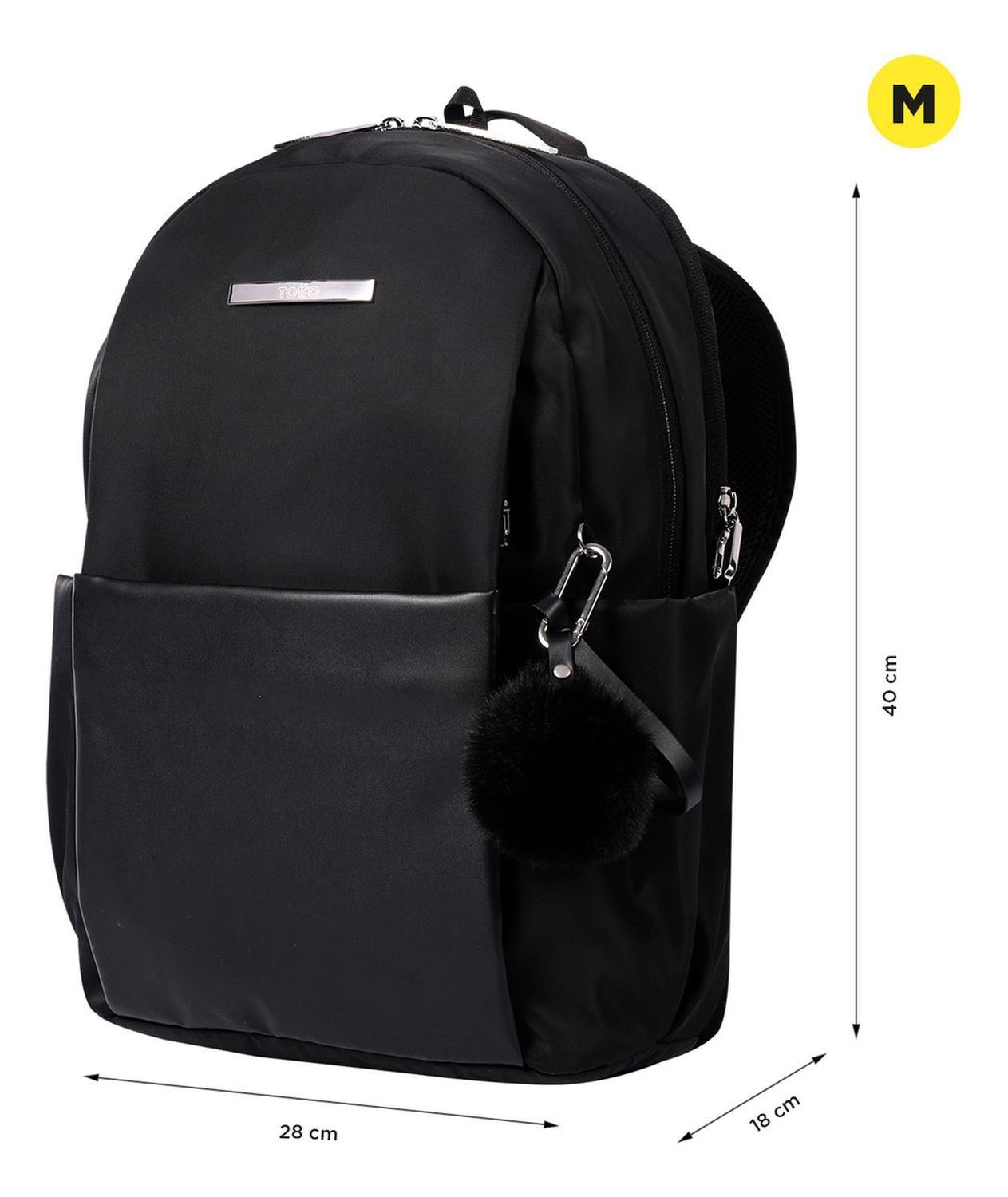 Mochila Ejecutiva Mujer Totto Adelaide 1 2.0 Negro/black-2
